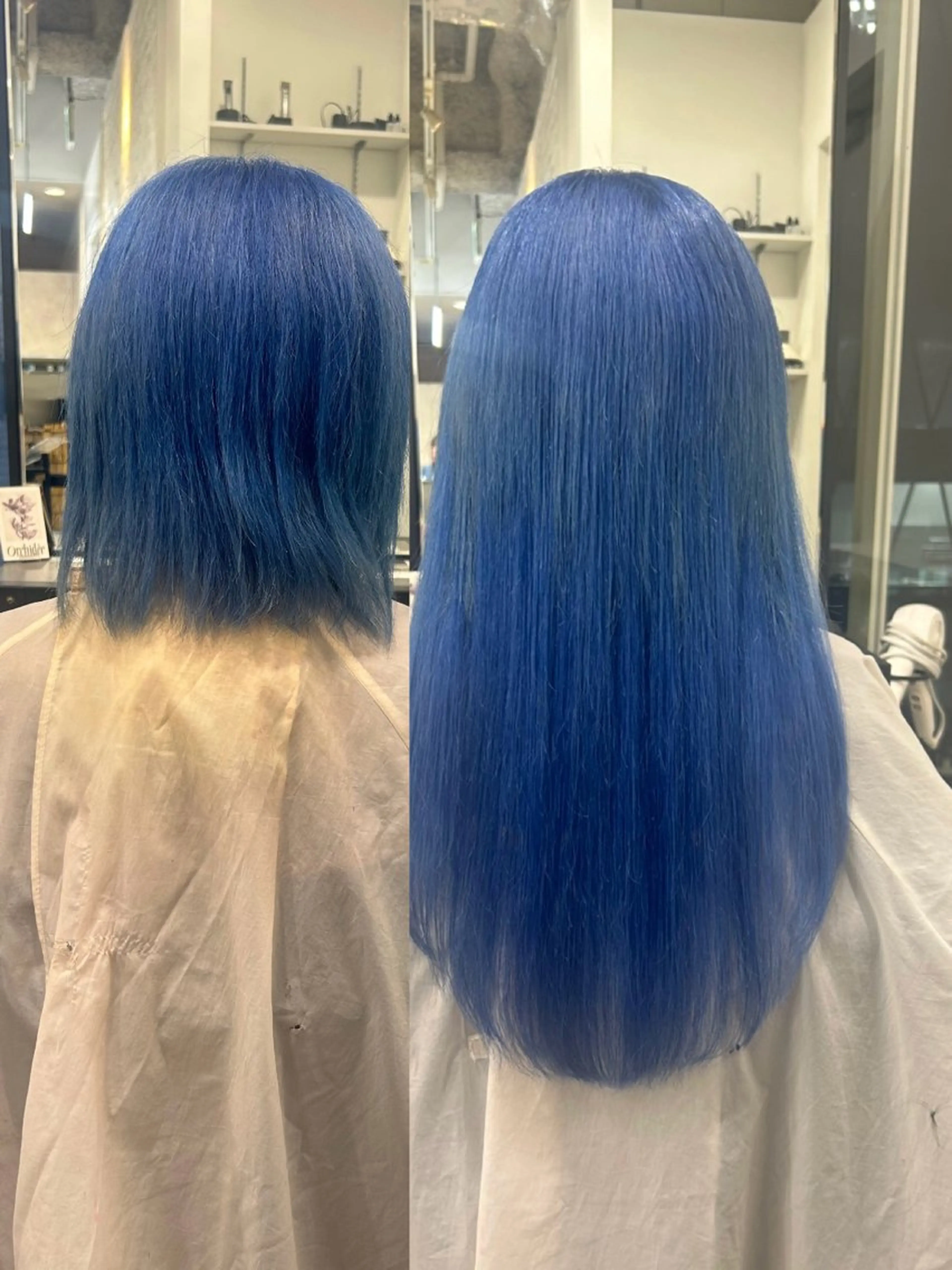 ミディアム ミディアムパーマ ボブ エクステ 外国人風カラー レイヤーカット ヘアカラー エクステ MiRI💜地毛級 エクステ✖似合わせ技のヘアスタイル