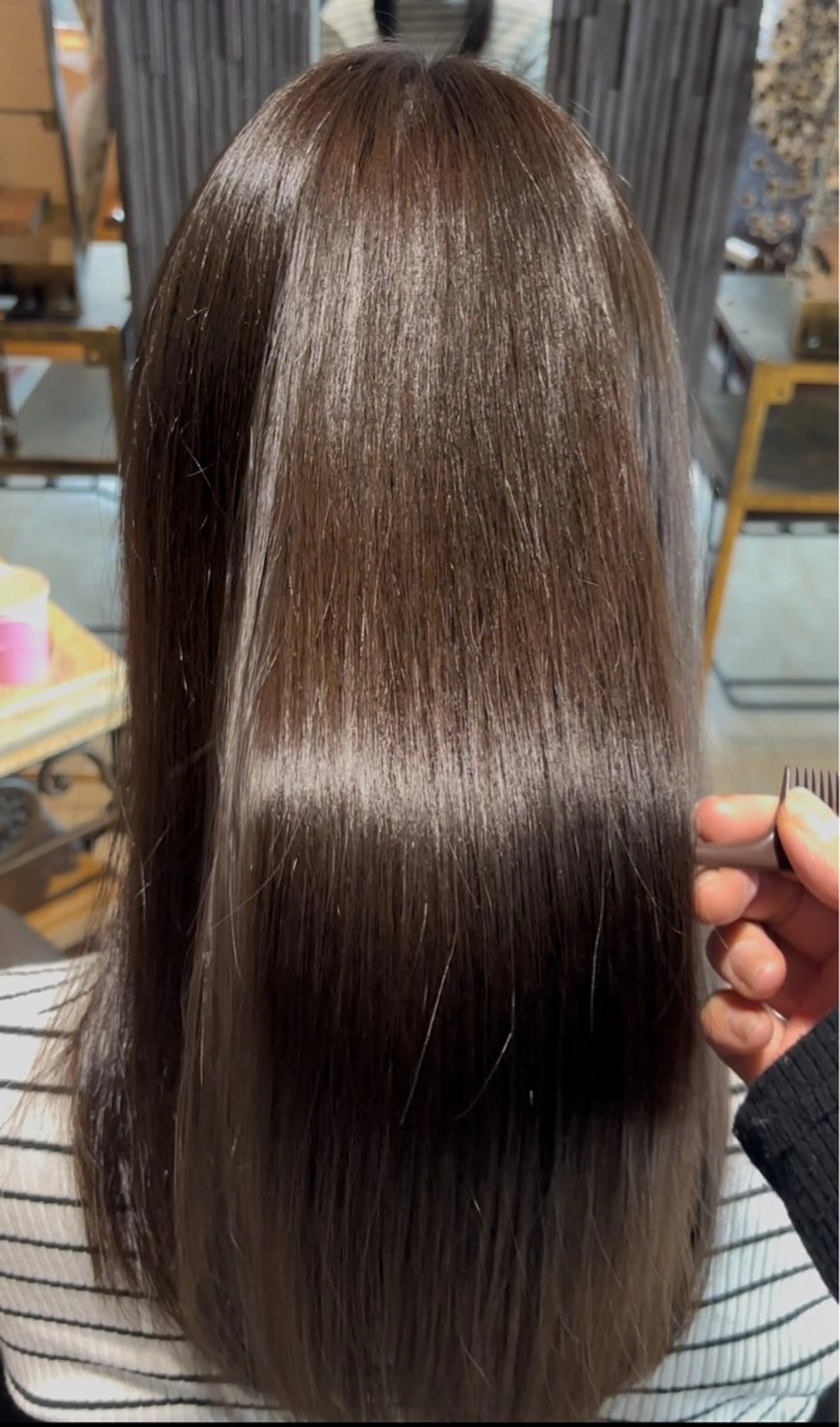 ロング よしなり あみのヘアスタイル