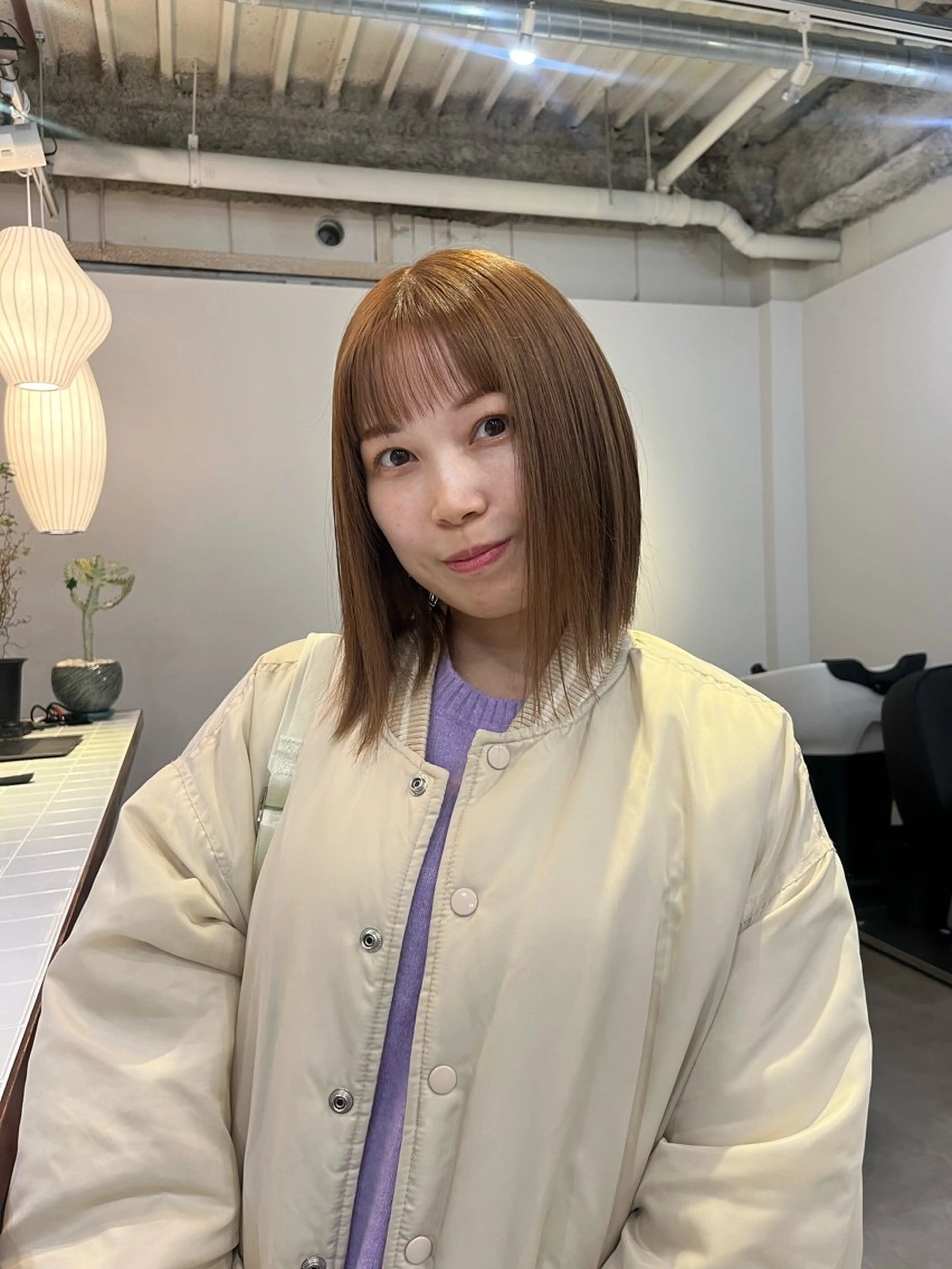 ミディアム カラー ヘアカラー Sanaダブルカラー ✨️パルコ徒歩1分のヘアスタイル