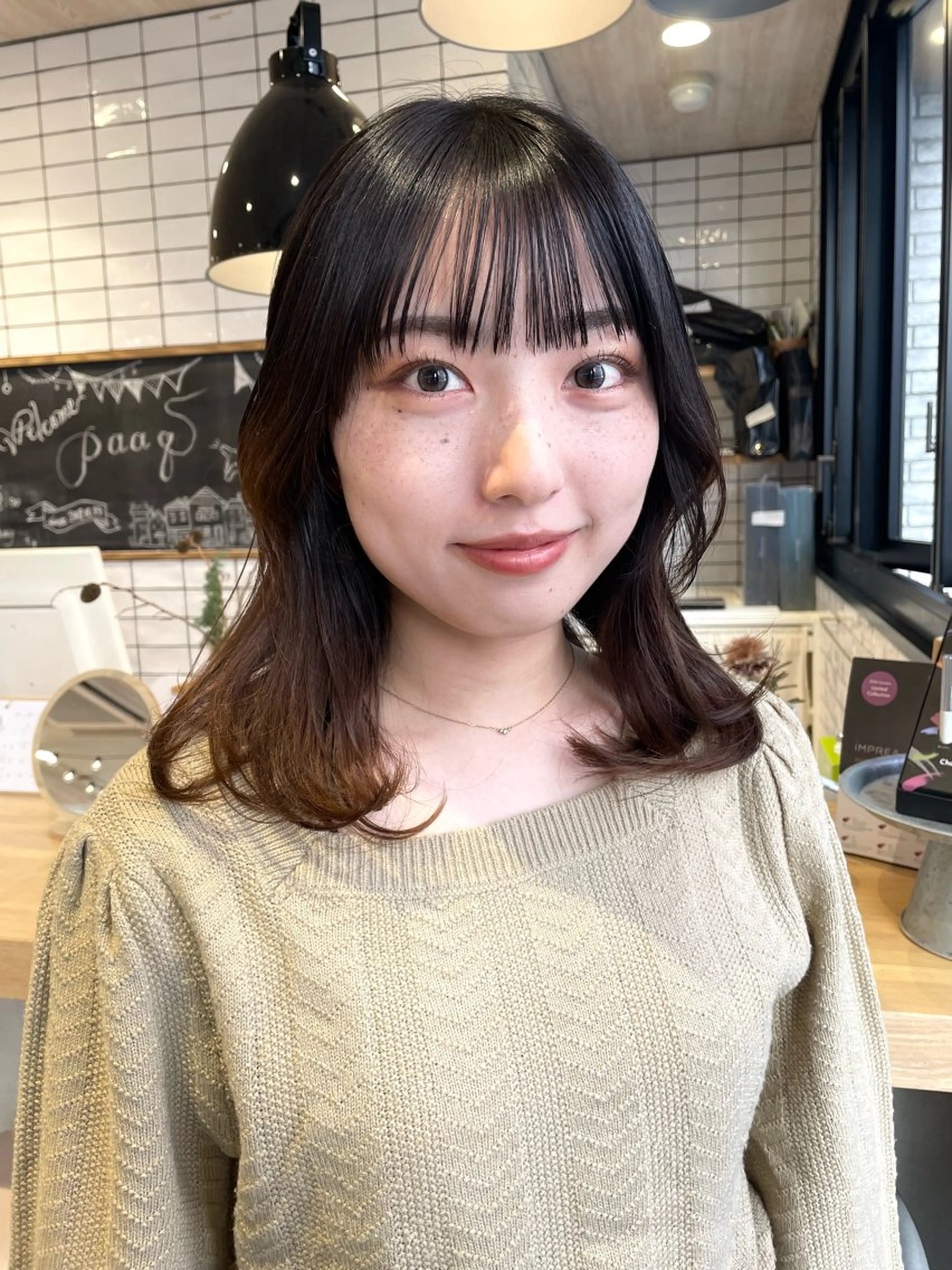 ミディアム カット ヘアカラー トリートメント haru/レイヤー/ ウルフのヘアスタイル