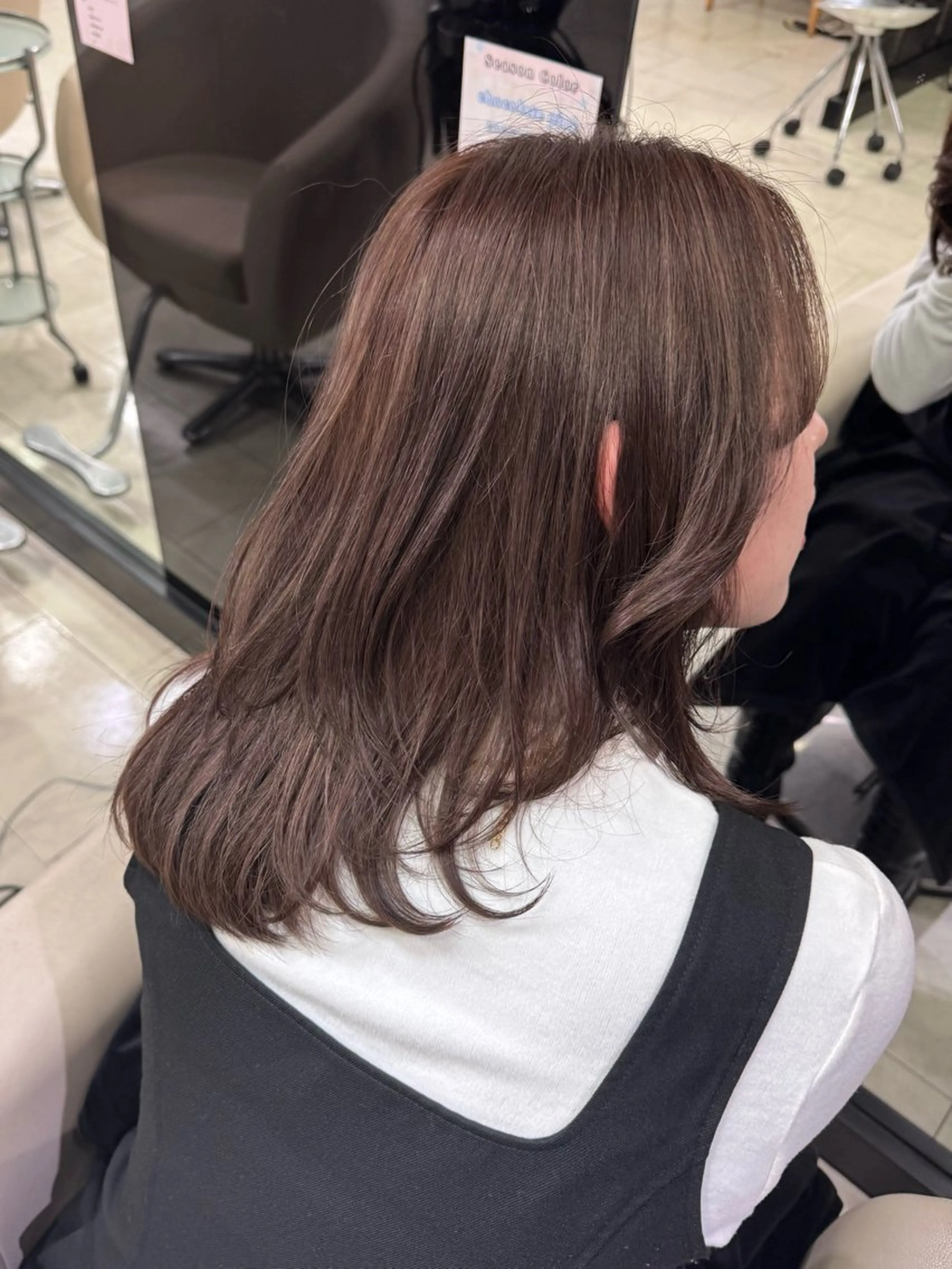 セミロング ヘアカラー k-two心斎橋 ♡ 顔周りカット/yuiのヘアスタイル
