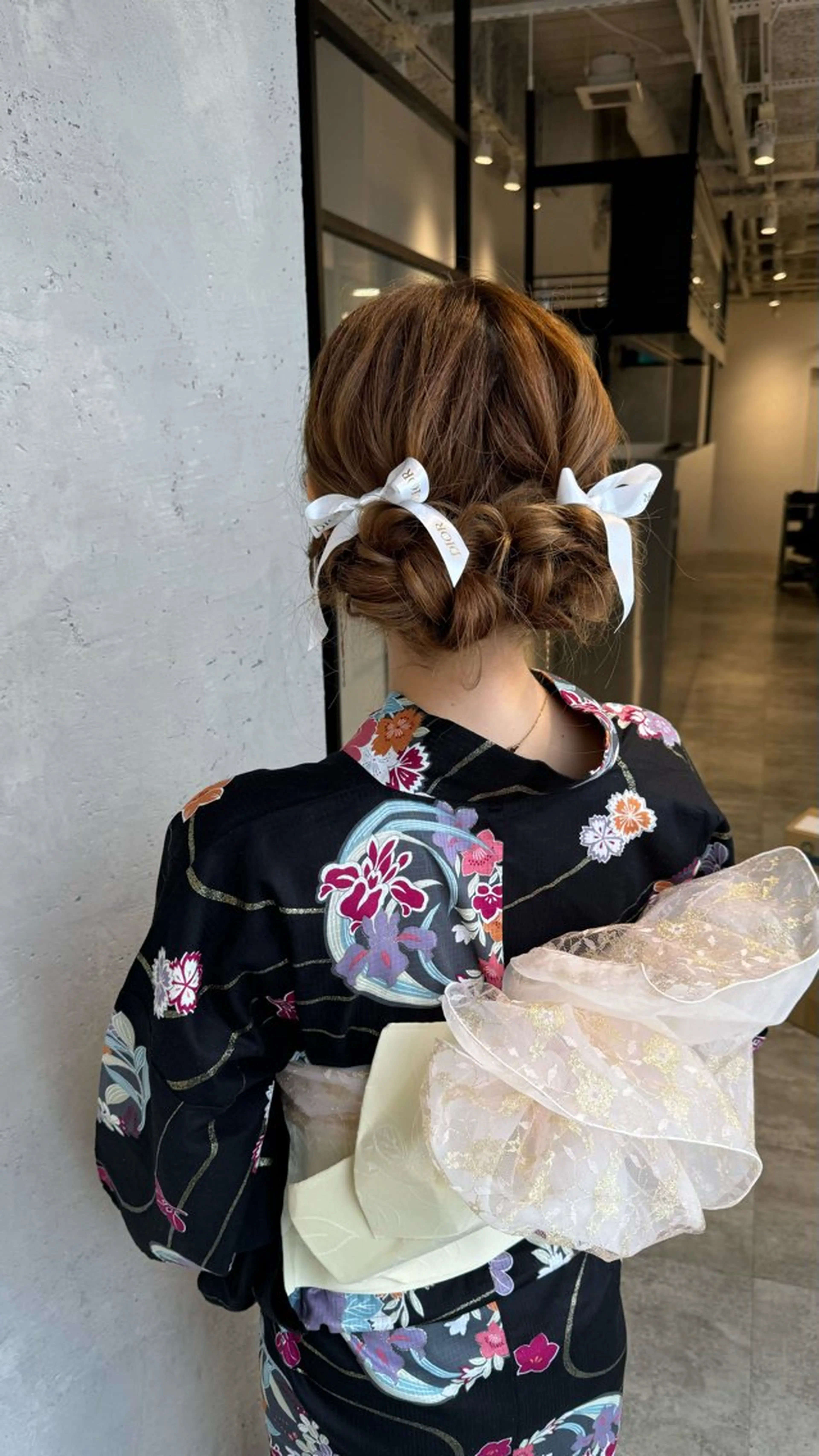 ヘアアレンジ 浴衣 レイヤーカット✂︎池 袋個室サロンkumaのヘアスタイル