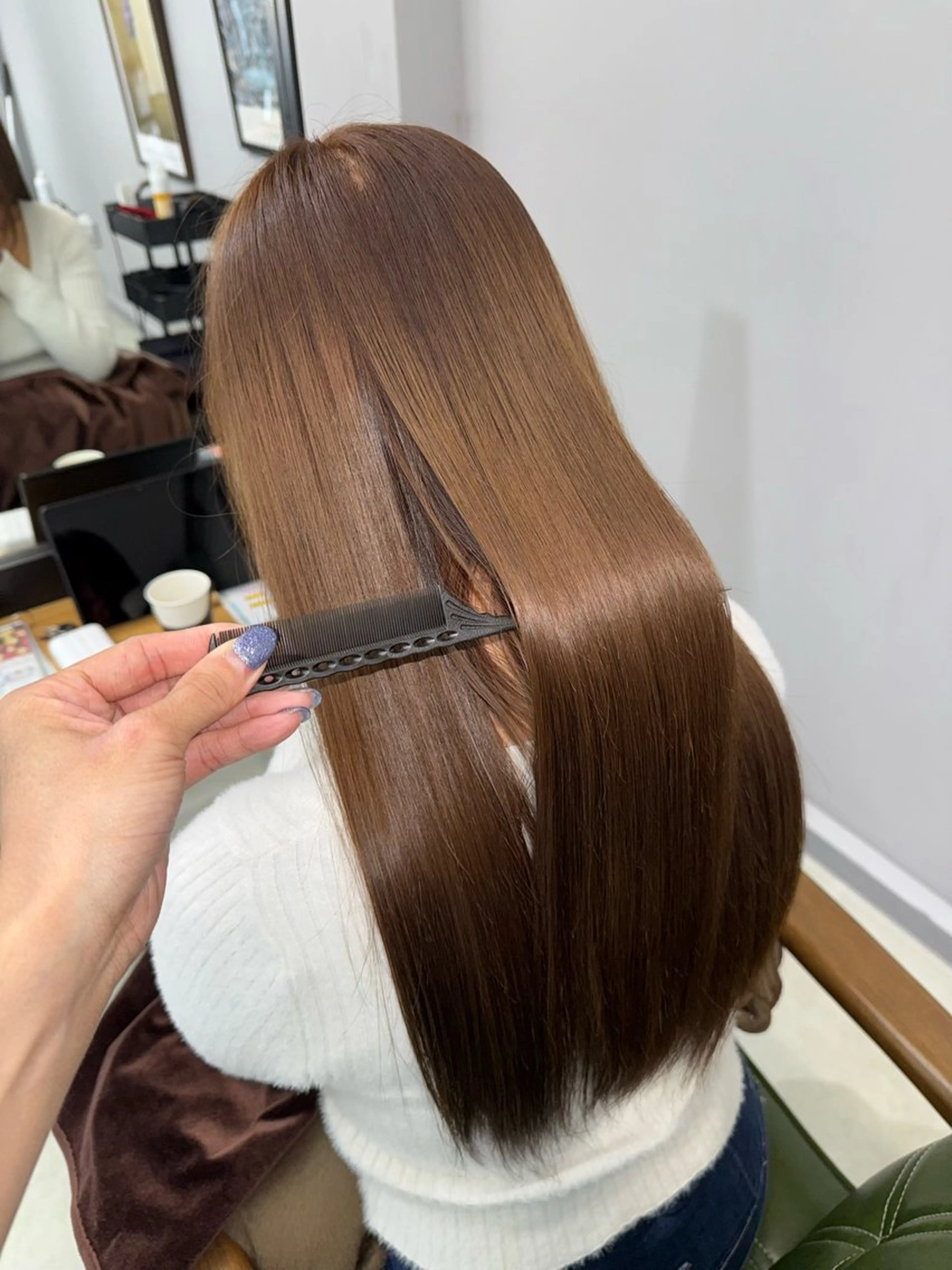 ロング 髪質改善 トリートメント カット ヘアカラー トリートメント 小池 風賀のヘアスタイル