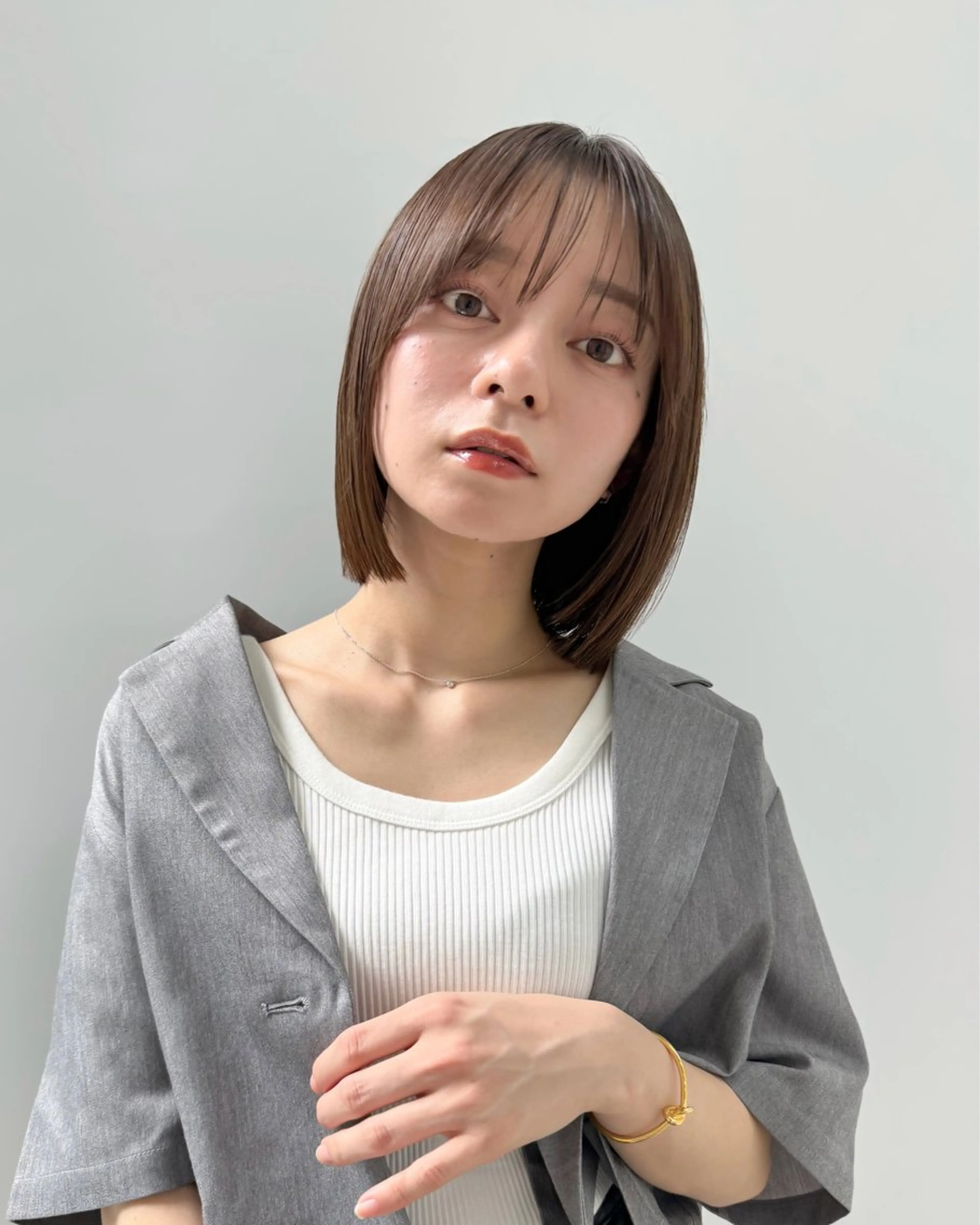 ショート カラー 透明感カラー ボブ ボブ/ショート /パーマ/shinのヘアスタイル