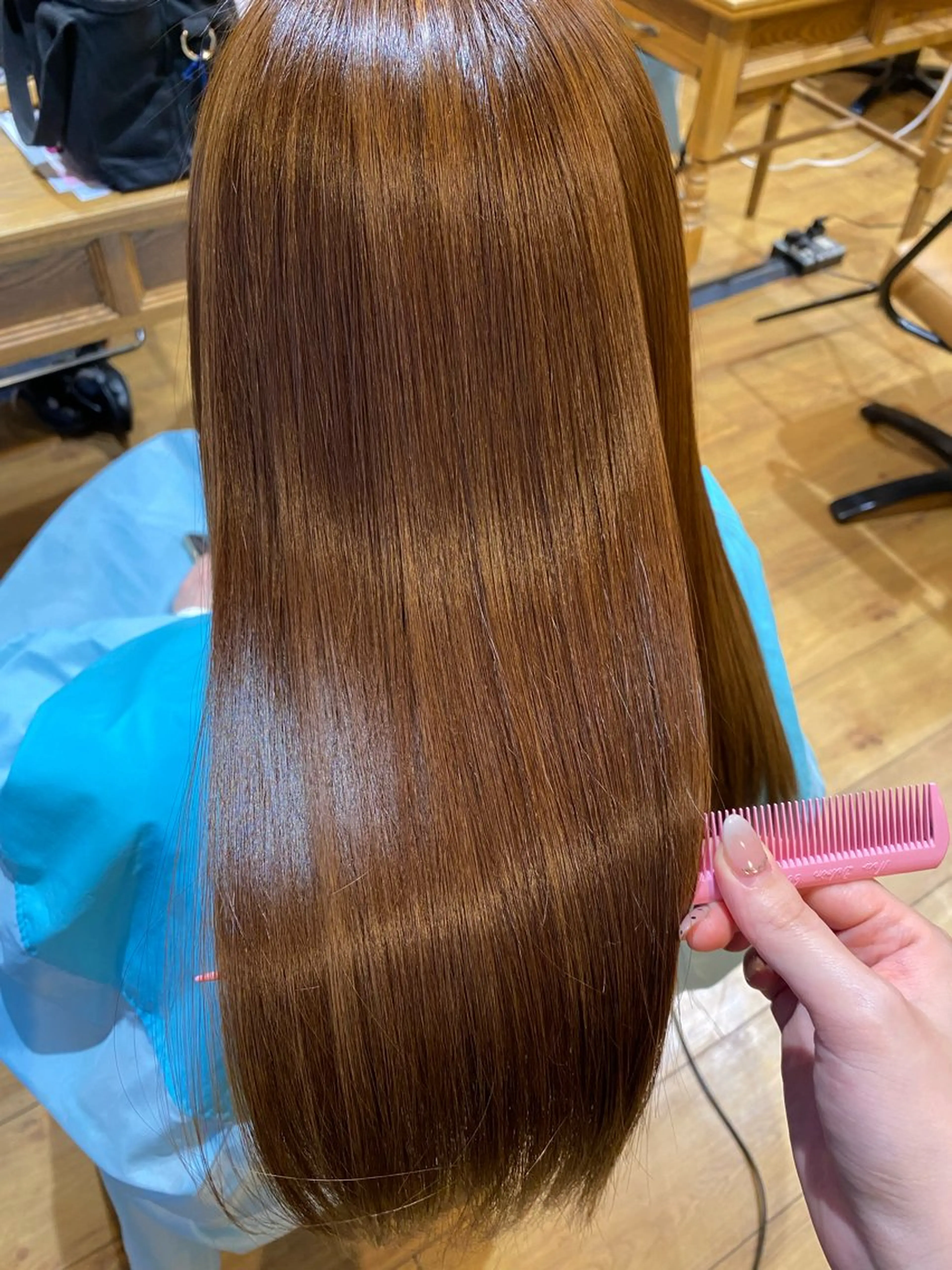 ロング カット 縮毛矯正 トリートメント 透明感カラー/ 小顔カット/ミヅキのヘアスタイル