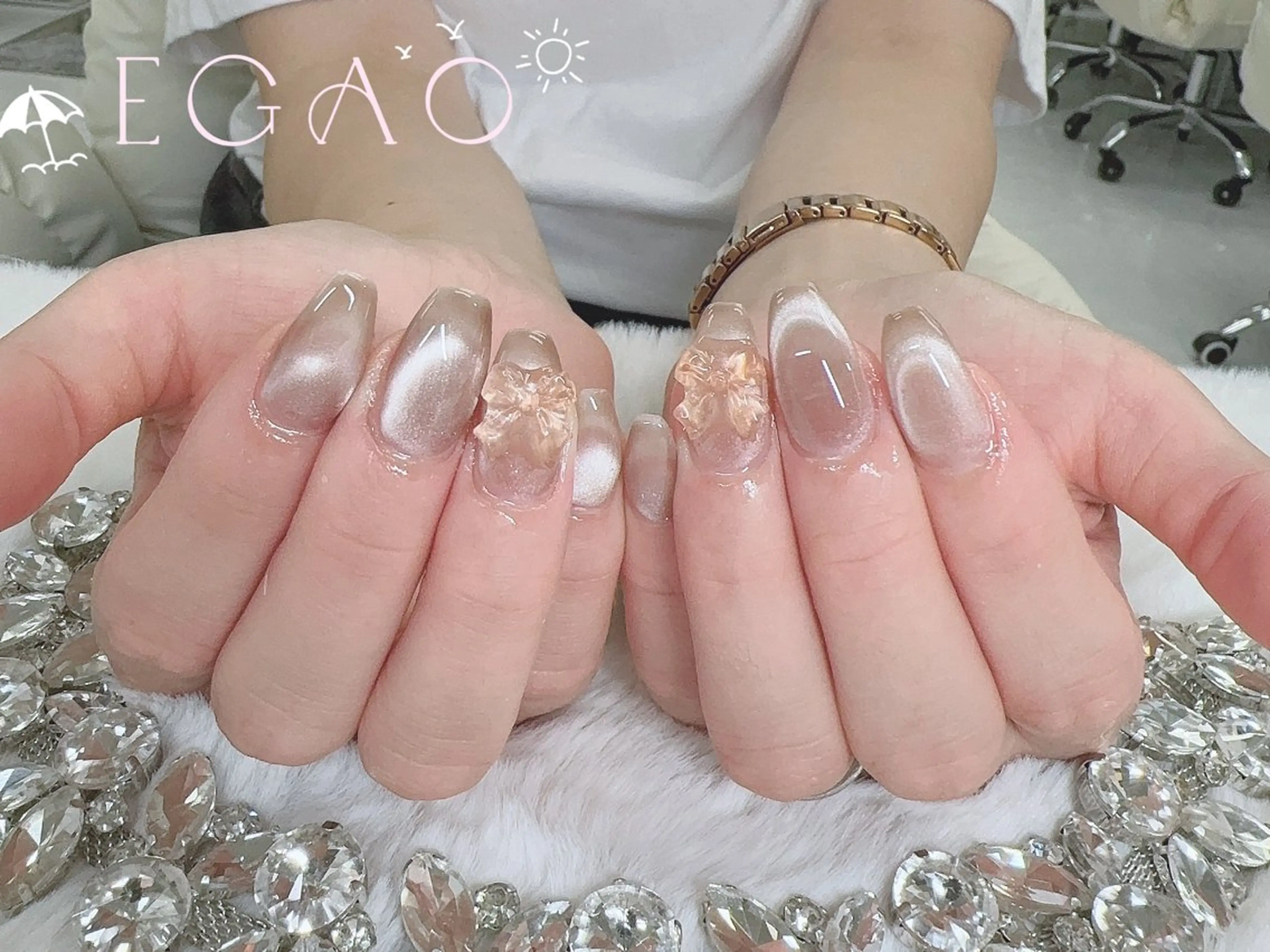 ネイル アートネイル フットネイル フレンチネイル ジェルネイル グラデーション ハンドネイル Egao Nail錦糸町店のネイルデザイン