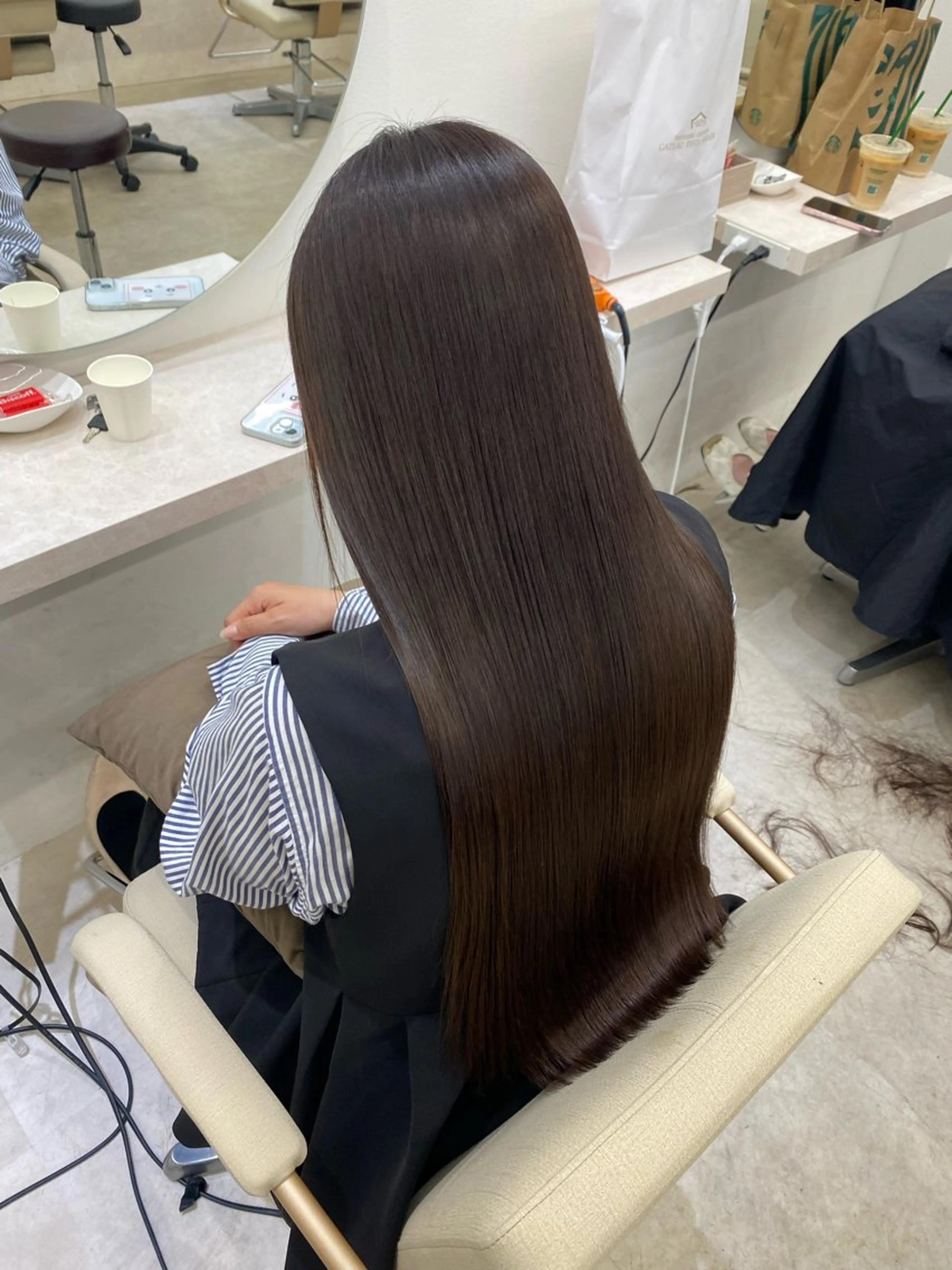 ロング カット ヘアカラー 縮毛矯正 艶髪/縮毛矯正/ Core mikuaのヘアスタイル