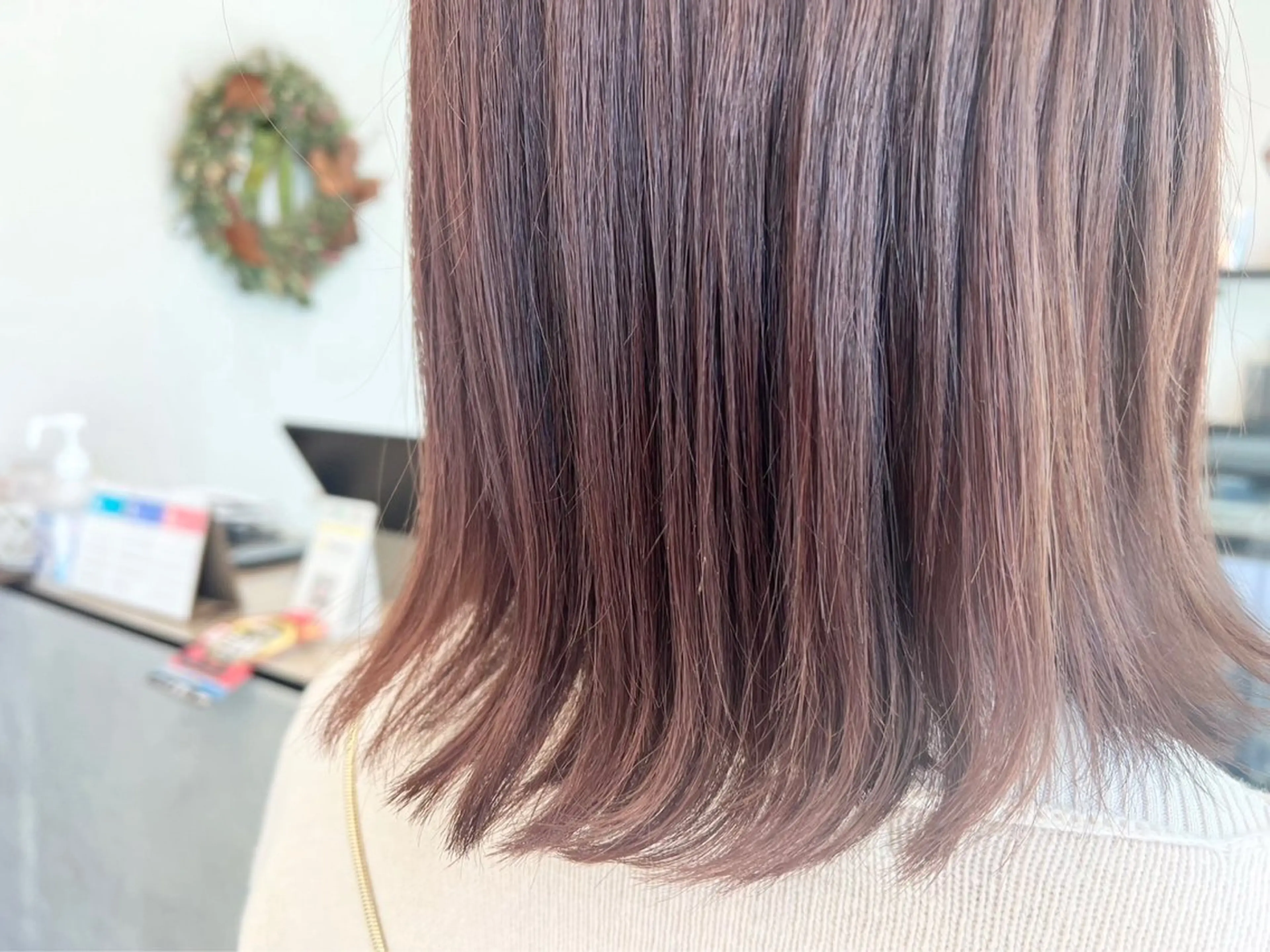 ミディアム カラー カット ヘアカラー トリートメント HairRoom辻堂 Yuyama🕊のヘアスタイル