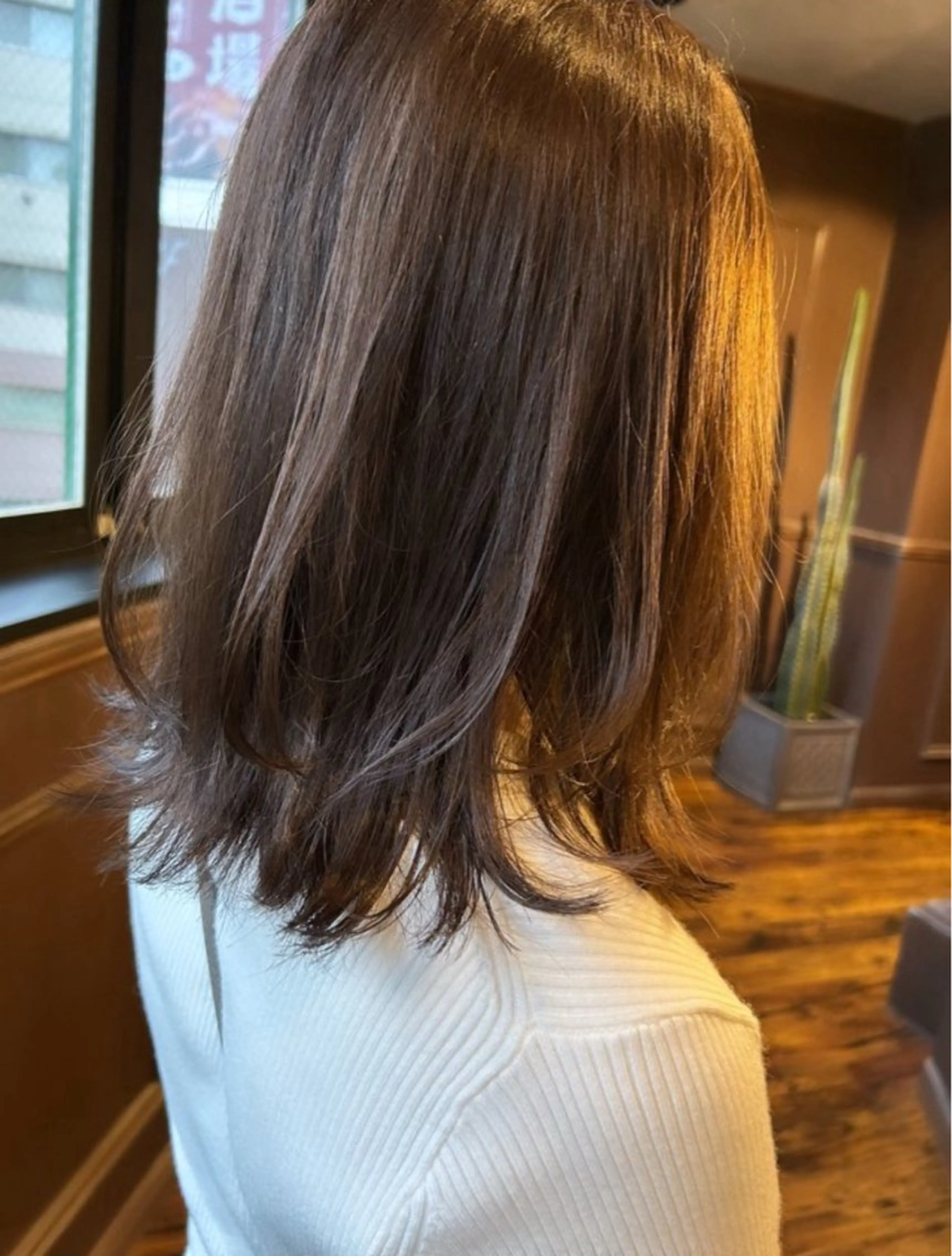 ミディアム カラー ヘアアレンジ カット ヘアカラー トリートメント 🌿Rina 🌙当日予約OK🌙のヘアスタイル