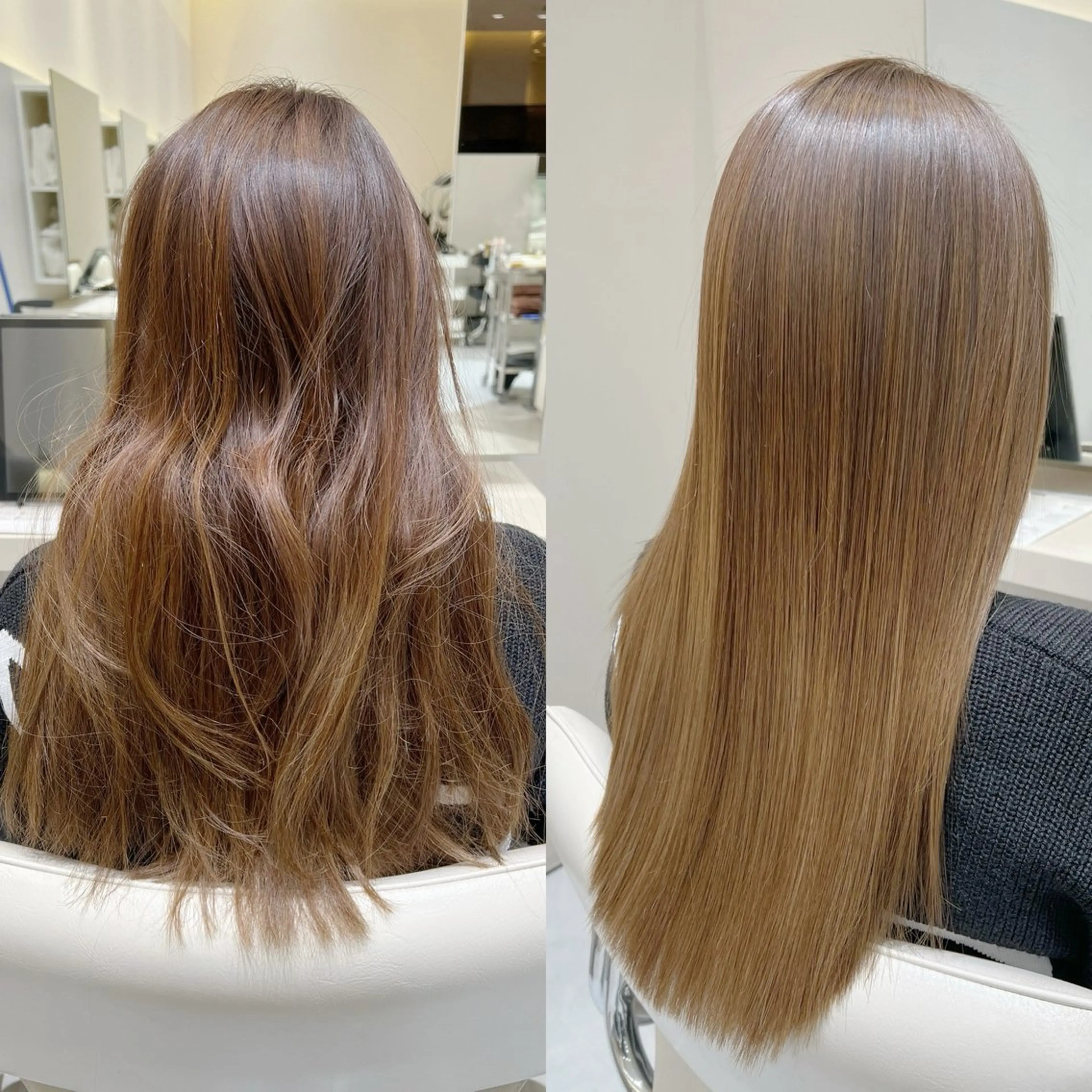 ロング カラー くせ毛 髪質改善 カット 縮毛矯正 トリートメント 内藤 裕真  k-twoのヘアスタイル