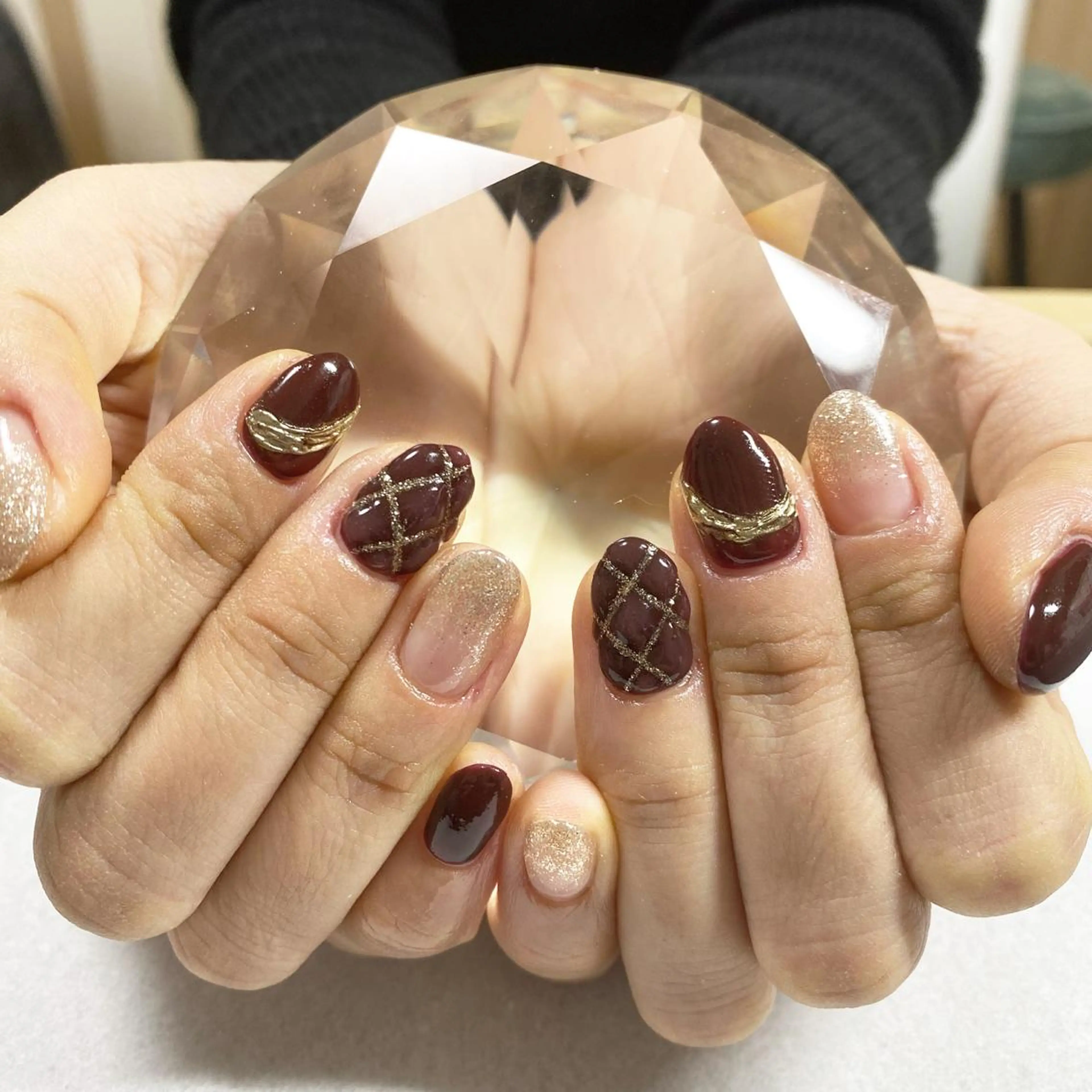 ネイル クリアネイル ラメ(グリッター) ラメグラデーション ハンドネイル nail salon Bayのネイルデザイン