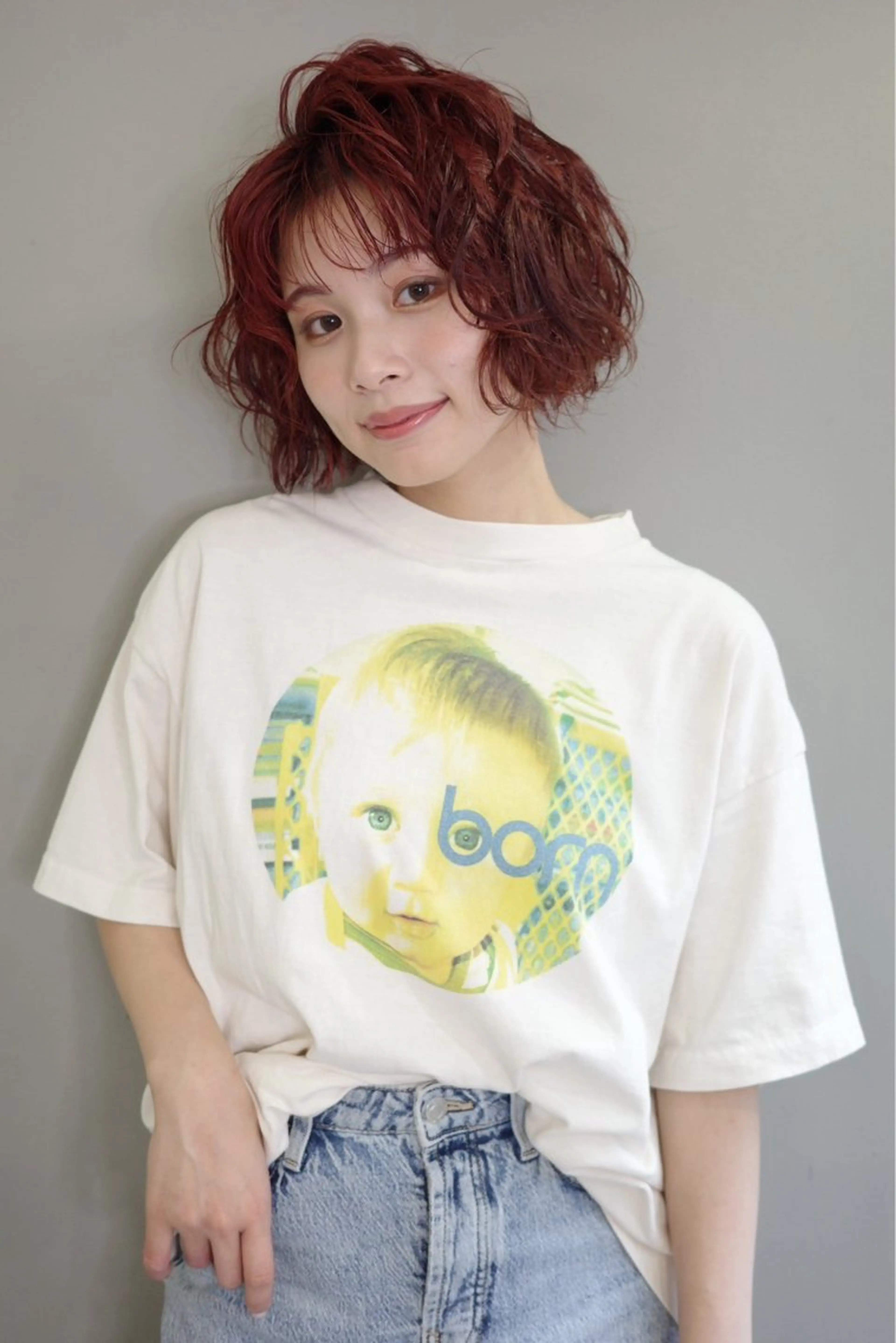ミディアム ボブ カット ヘアカラー トリートメント 韓国ヘア/ 髪質改善特化谷名勇輝のヘアスタイル