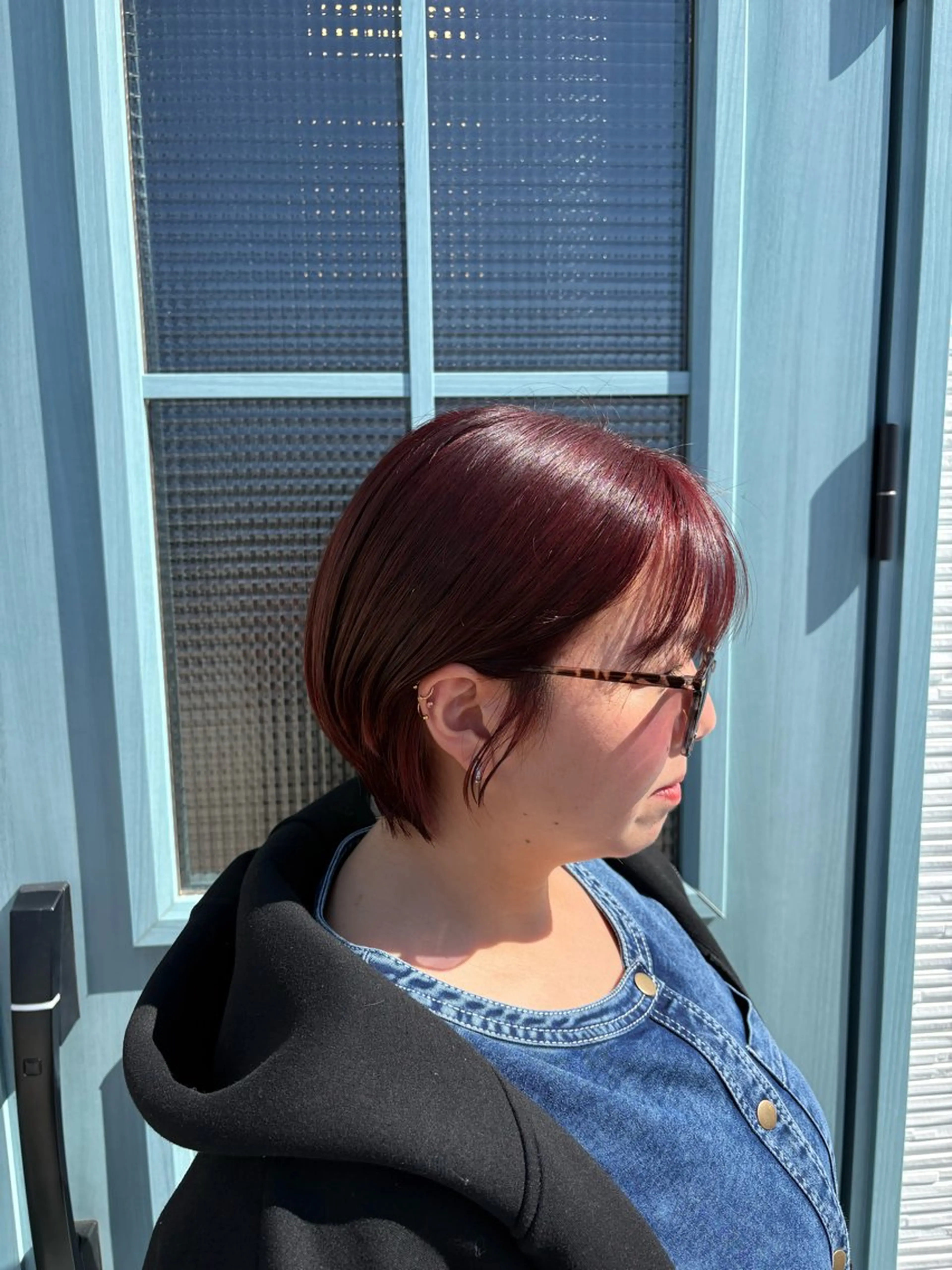 ショート カラー 丸みショート レッドカラー ショートヘア ヘアカラー …a みおのヘアスタイル