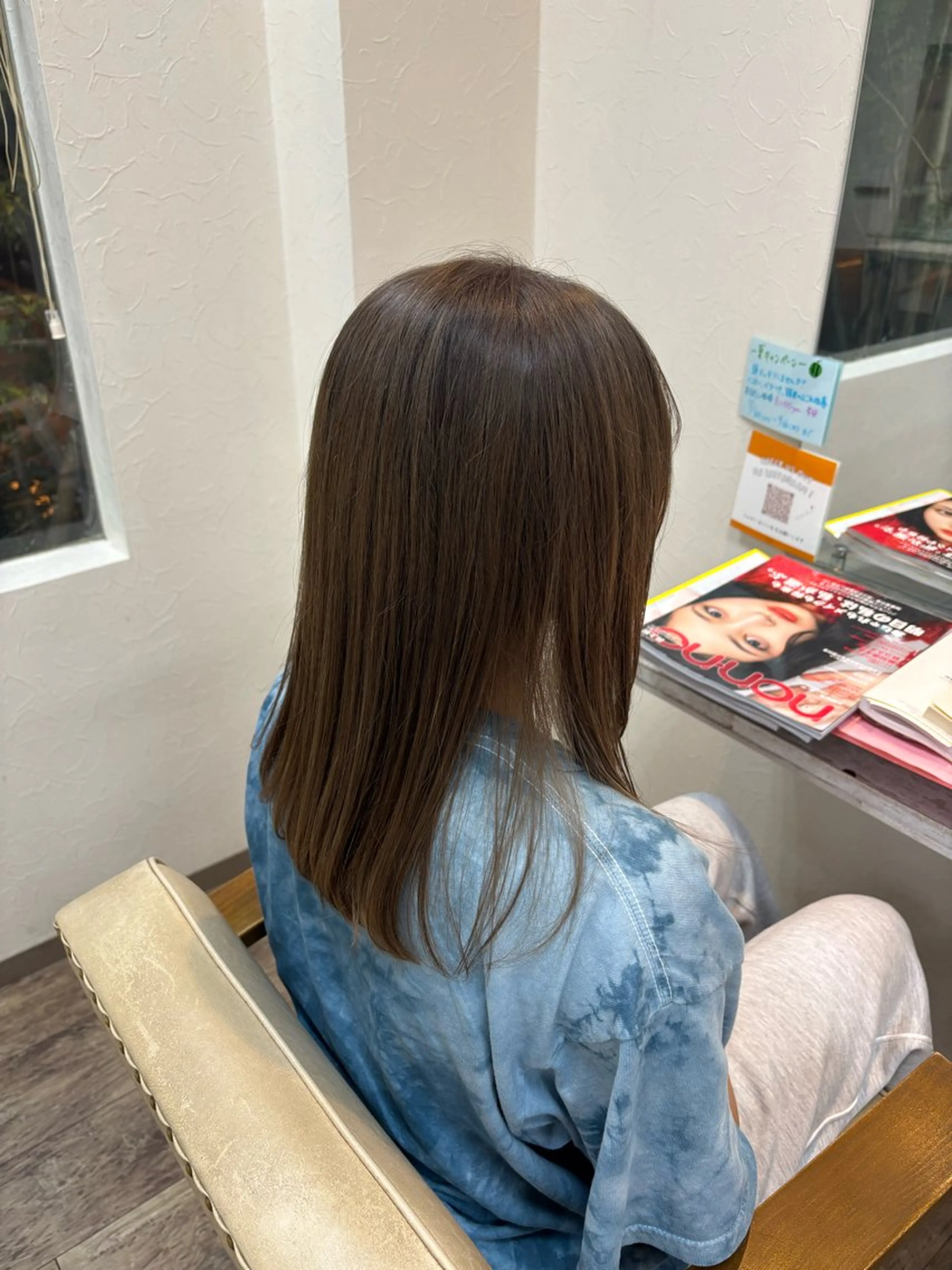 セミロング カラー ベージュカラー ブリーチ 透明感カラー ピンクカラー レイヤーカット sage 井上のヘアスタイル