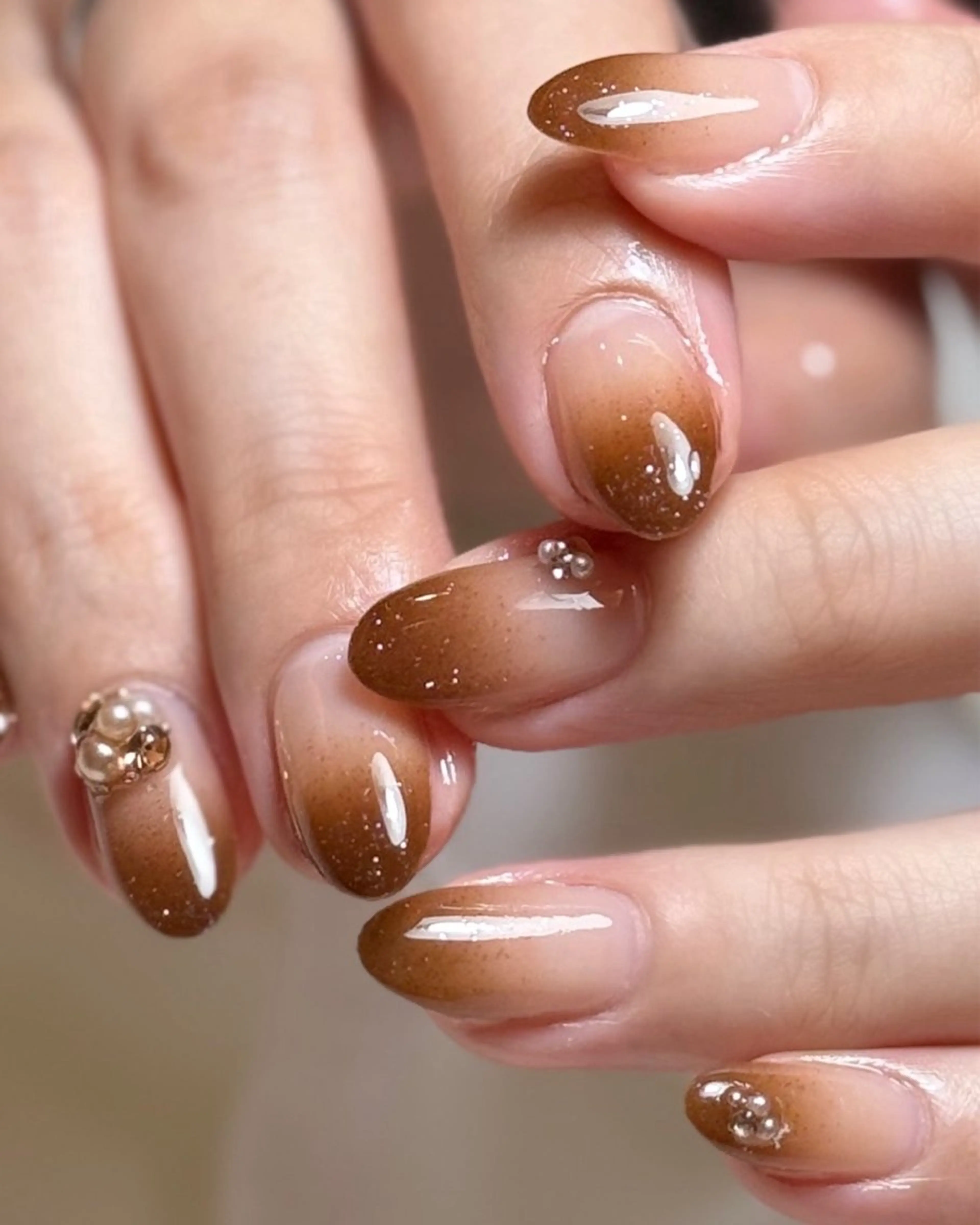 キッズ ネイル ブラウン filon nail所属・filon nail kanako🕊のネイルデザイン