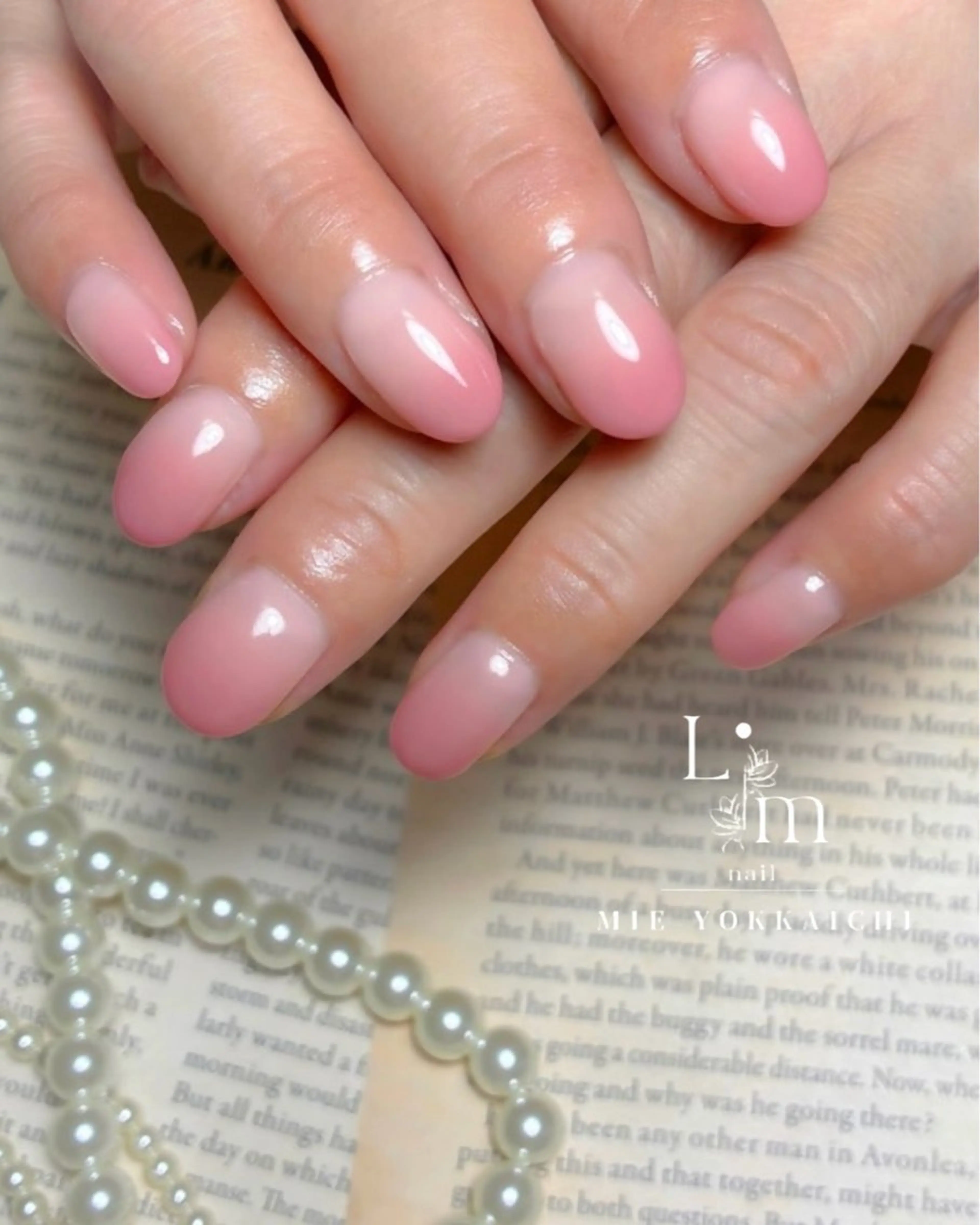 ネイル グラデーション オフィスネイル ショートネイル シンプルネイル Li.m nail リム ネイルのネイルデザイン