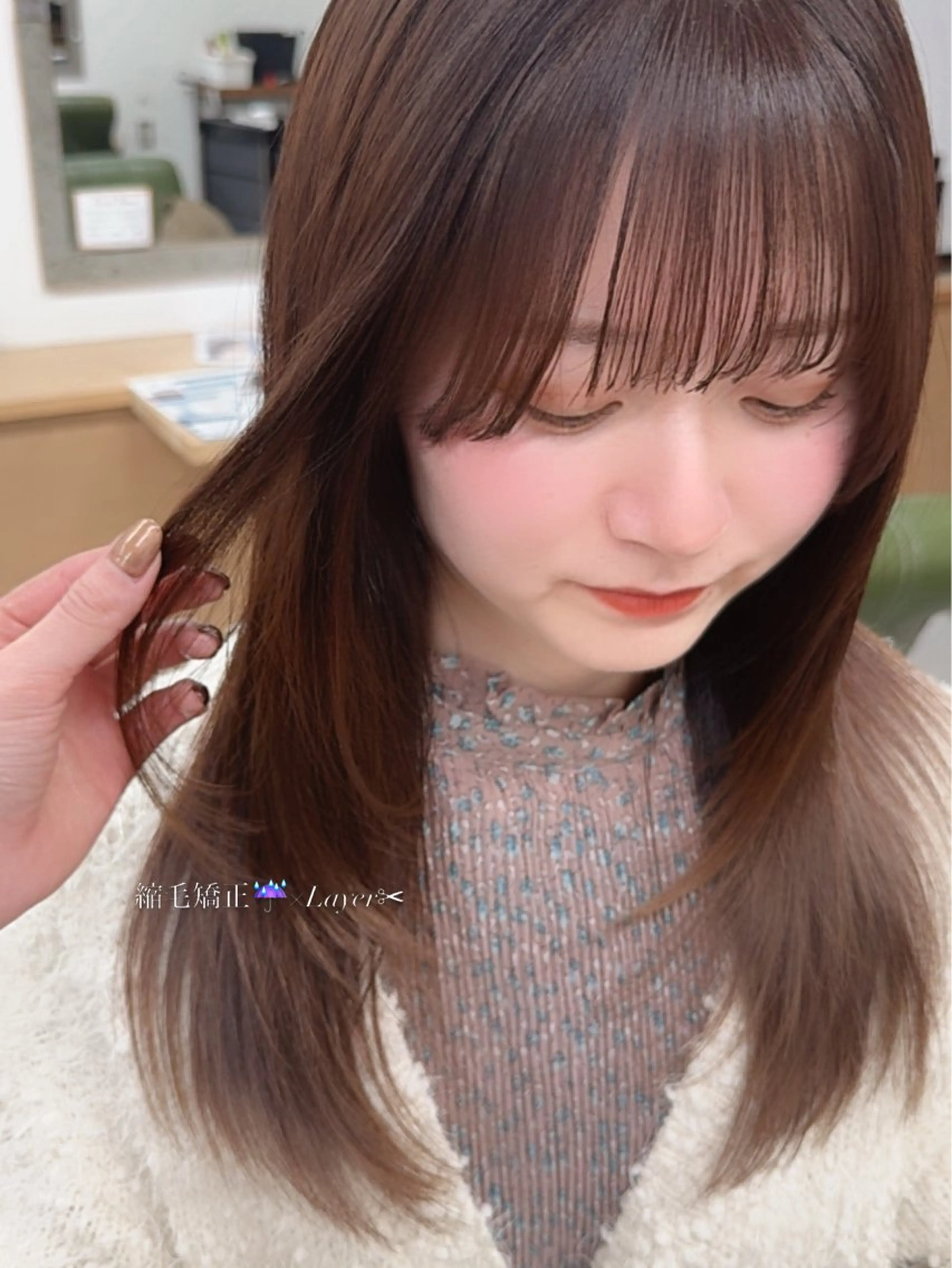 セミロング Rosso獨協大学前 YUNAのヘアスタイル