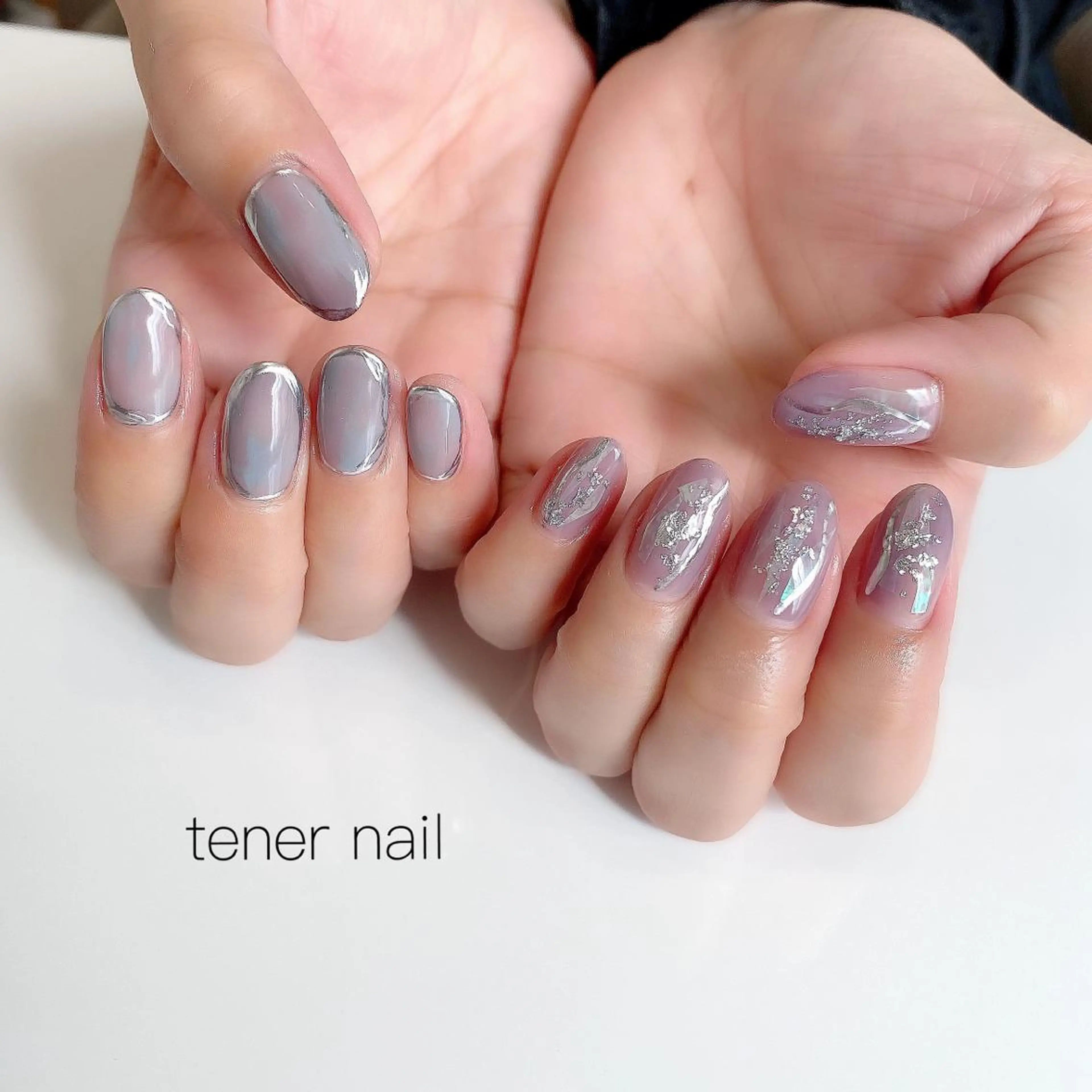ネイル ゴールド ニュアンスネイル シルバー テネルネイル tener nailのネイルデザイン