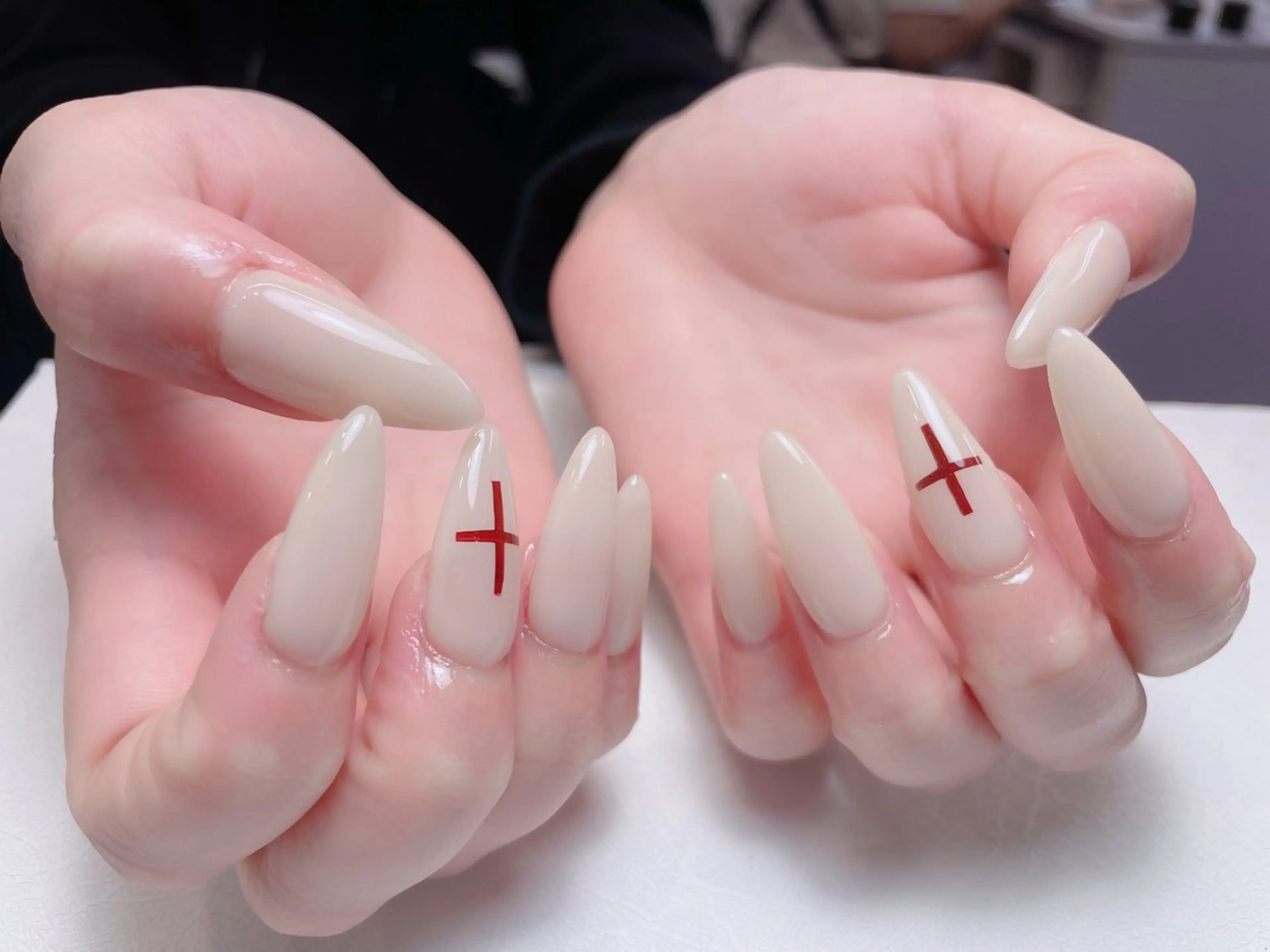 ネイル オーロラネイル 長さ出し フットネイル フレンチネイル ジェルネイル 中野駅から2分 MEO NAILのネイルデザイン