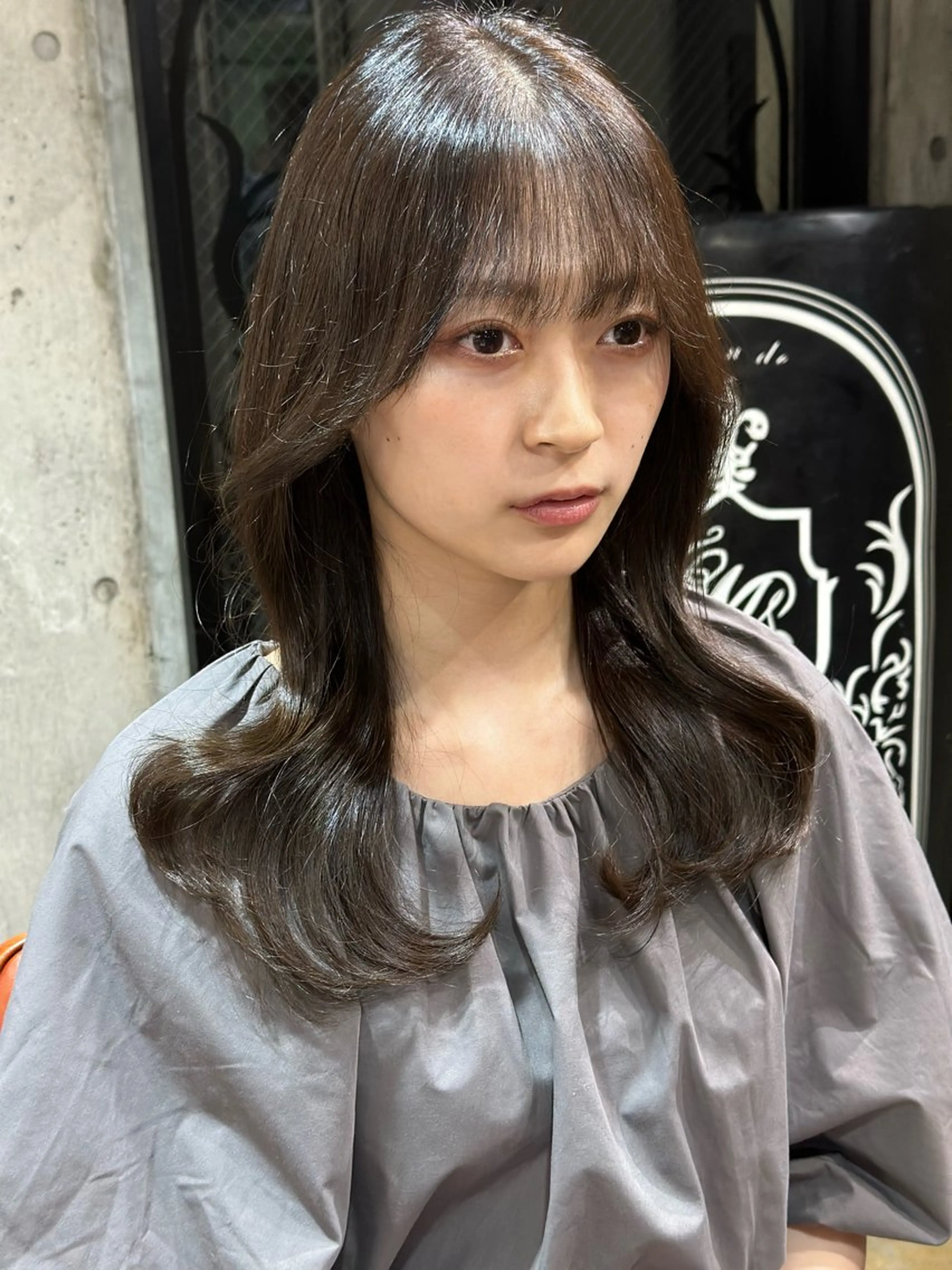 セミロング 🔥コテ巻き風 ボブパーマ🔥のヘアスタイル