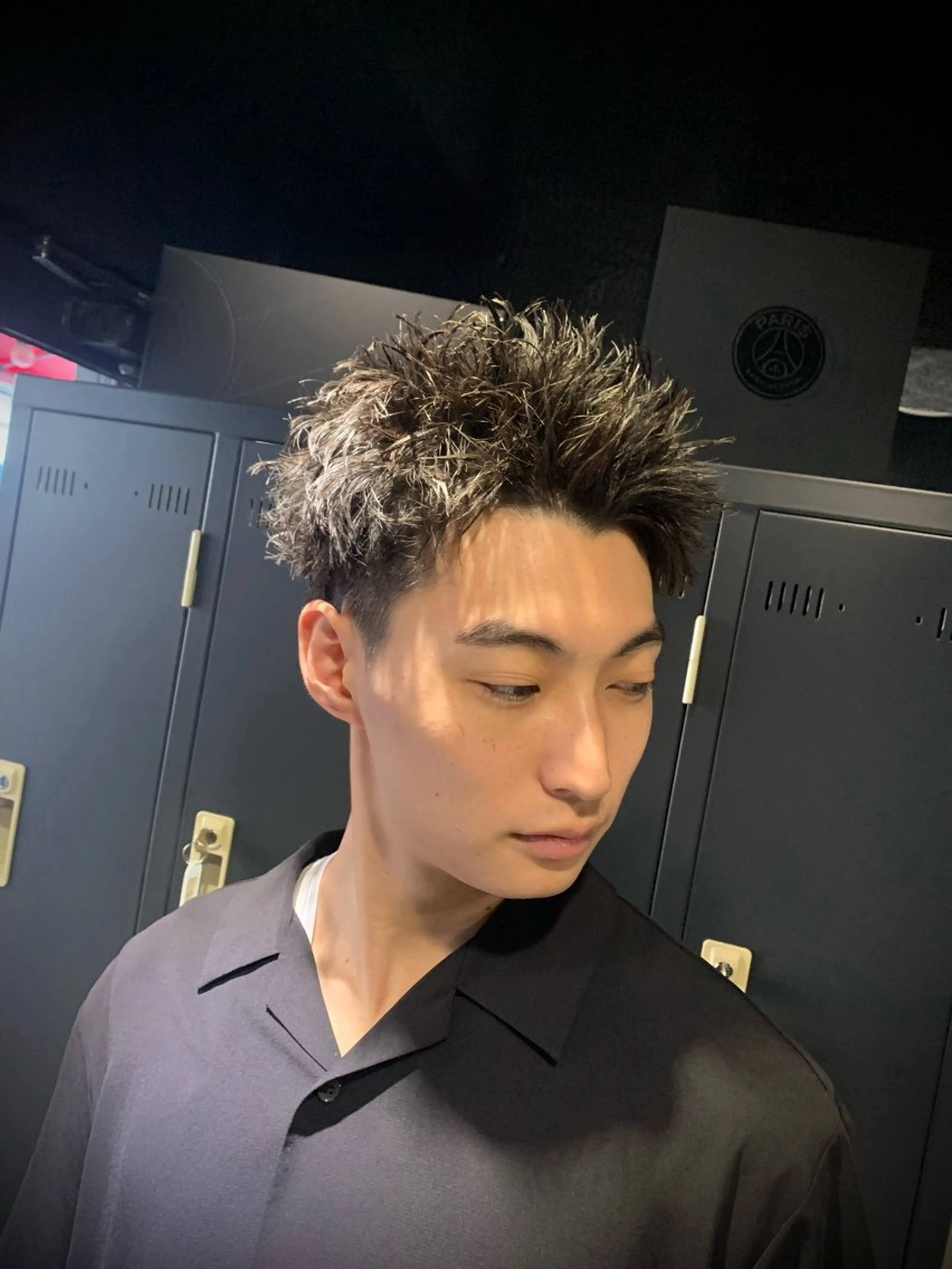 ショート メンズ スパイキーショート ショートヘア メンズパーマ/難波/ 心斎橋　室園亮佑のヘアスタイル