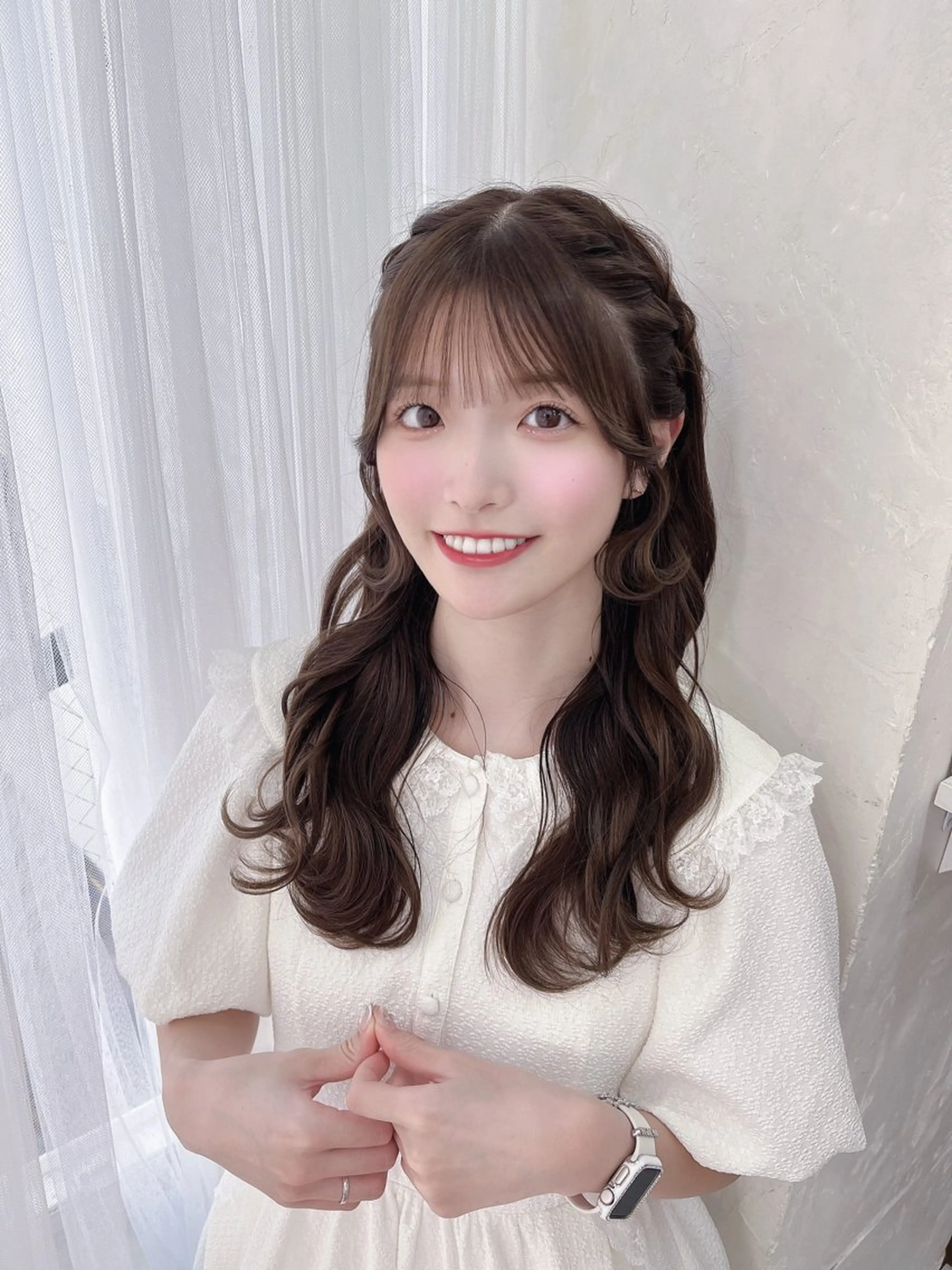 セミロング ハイトーン/アレンジ かなで⊹ ࣪ ˖⟡のヘアスタイル