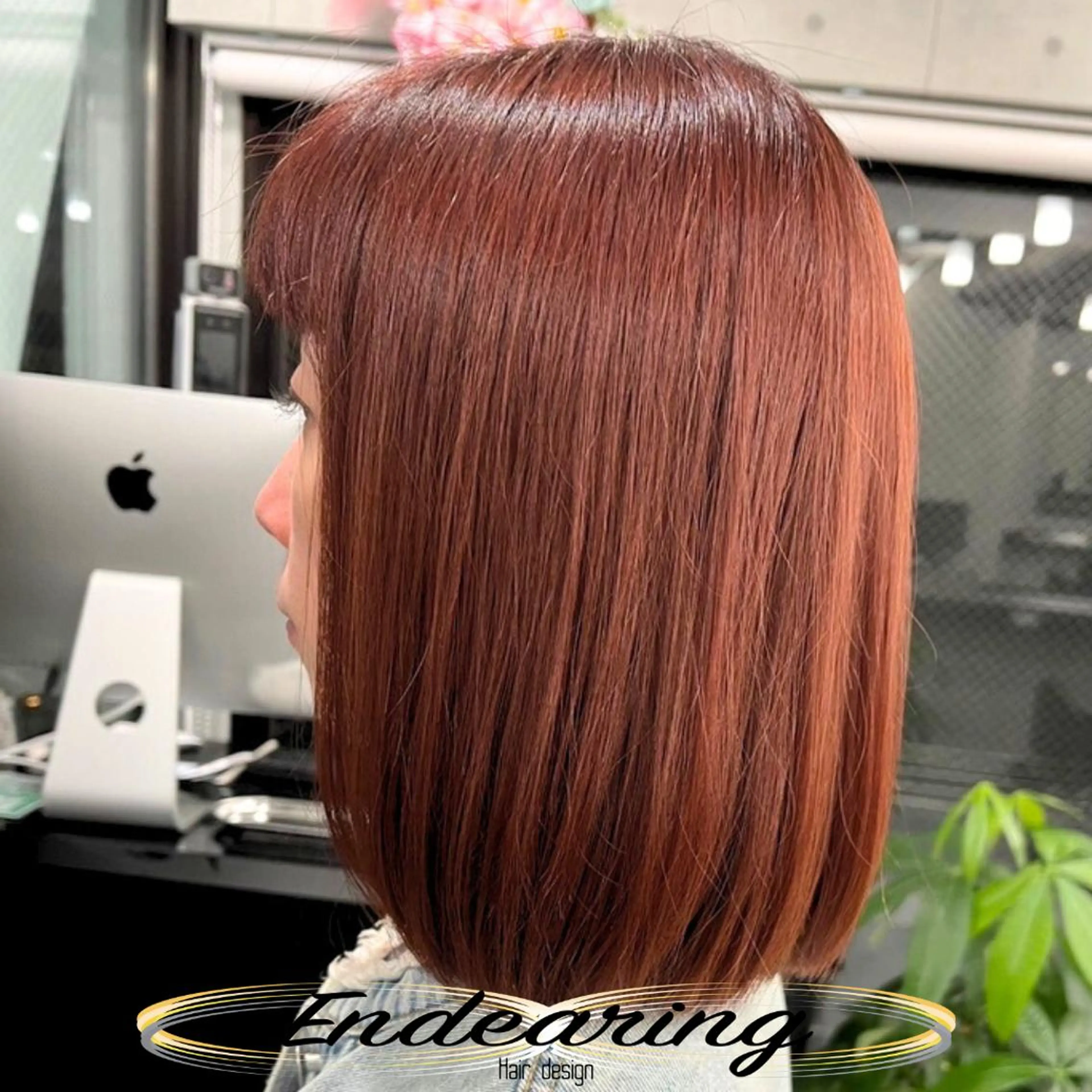 カラー ブリーチ ブラウンカラー 透明感カラー ボブ ヘアカラー Endearing 銀座/レイヤーカットのヘアスタイル