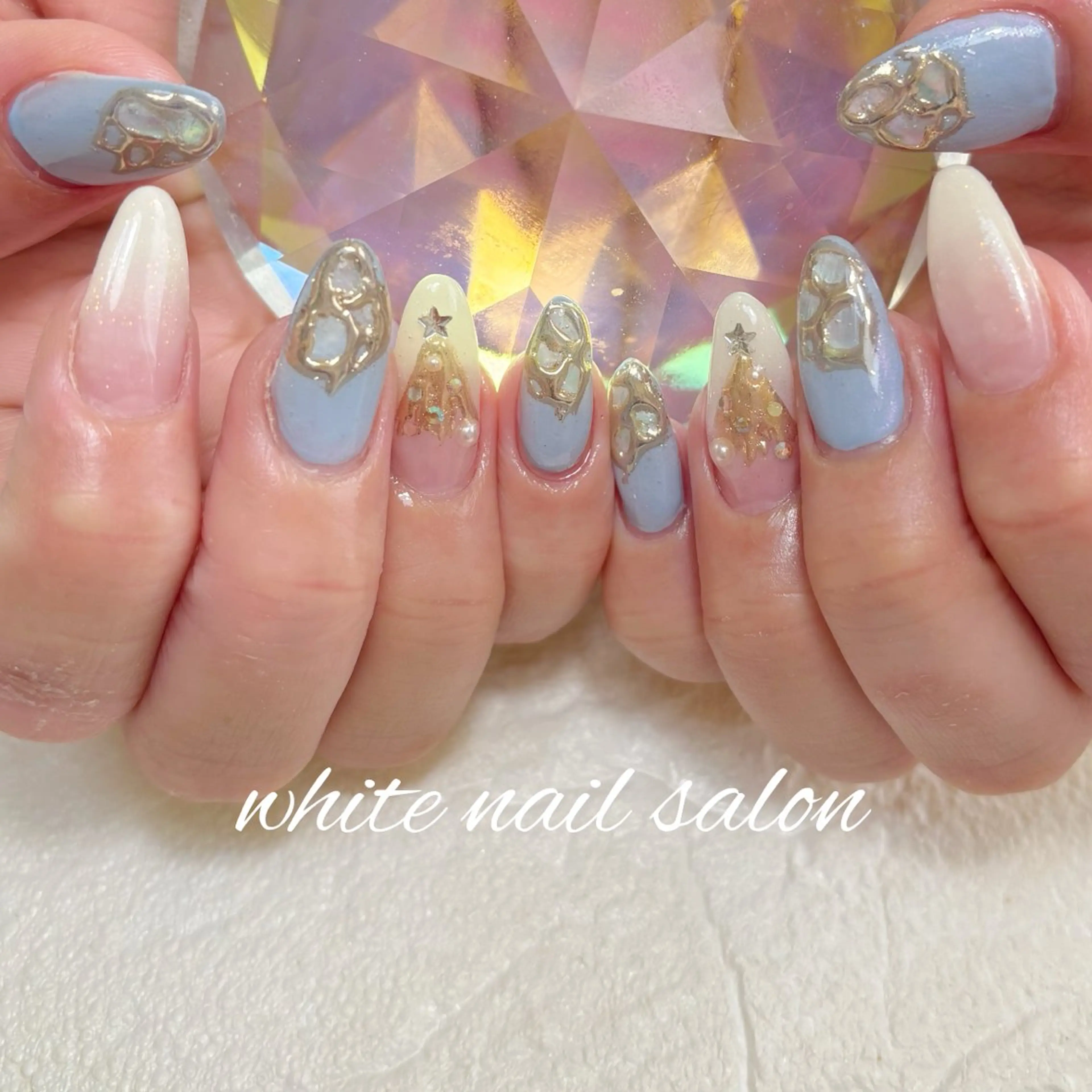 ネイル フットネイル ラメ(グリッター) ハンドネイル white nail salonのネイルデザイン
