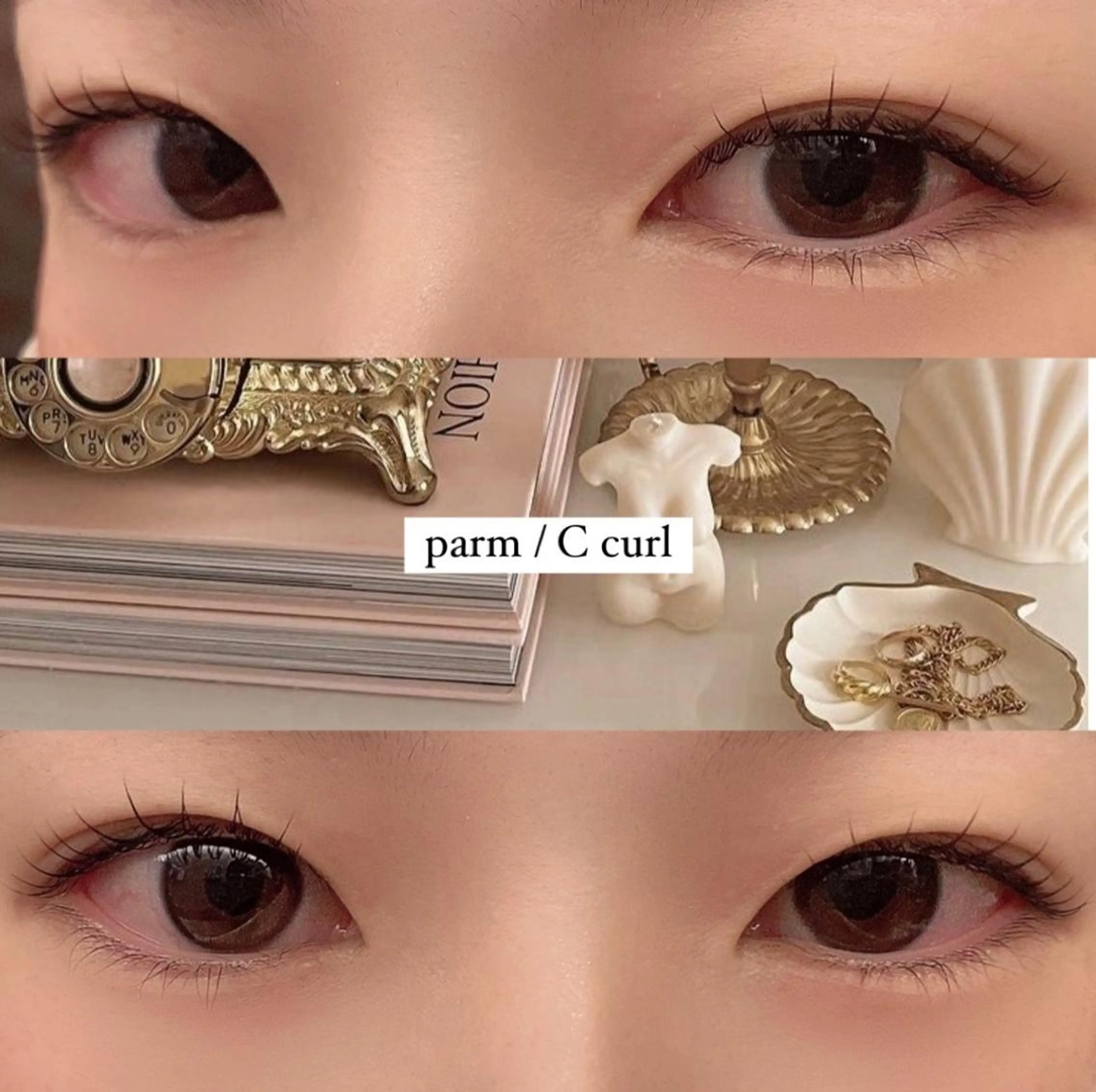 マツエク・マツパ Cカール まつげパーマ 一重×まつ毛パーマ miiia lashのマツエク・マツパデザイン