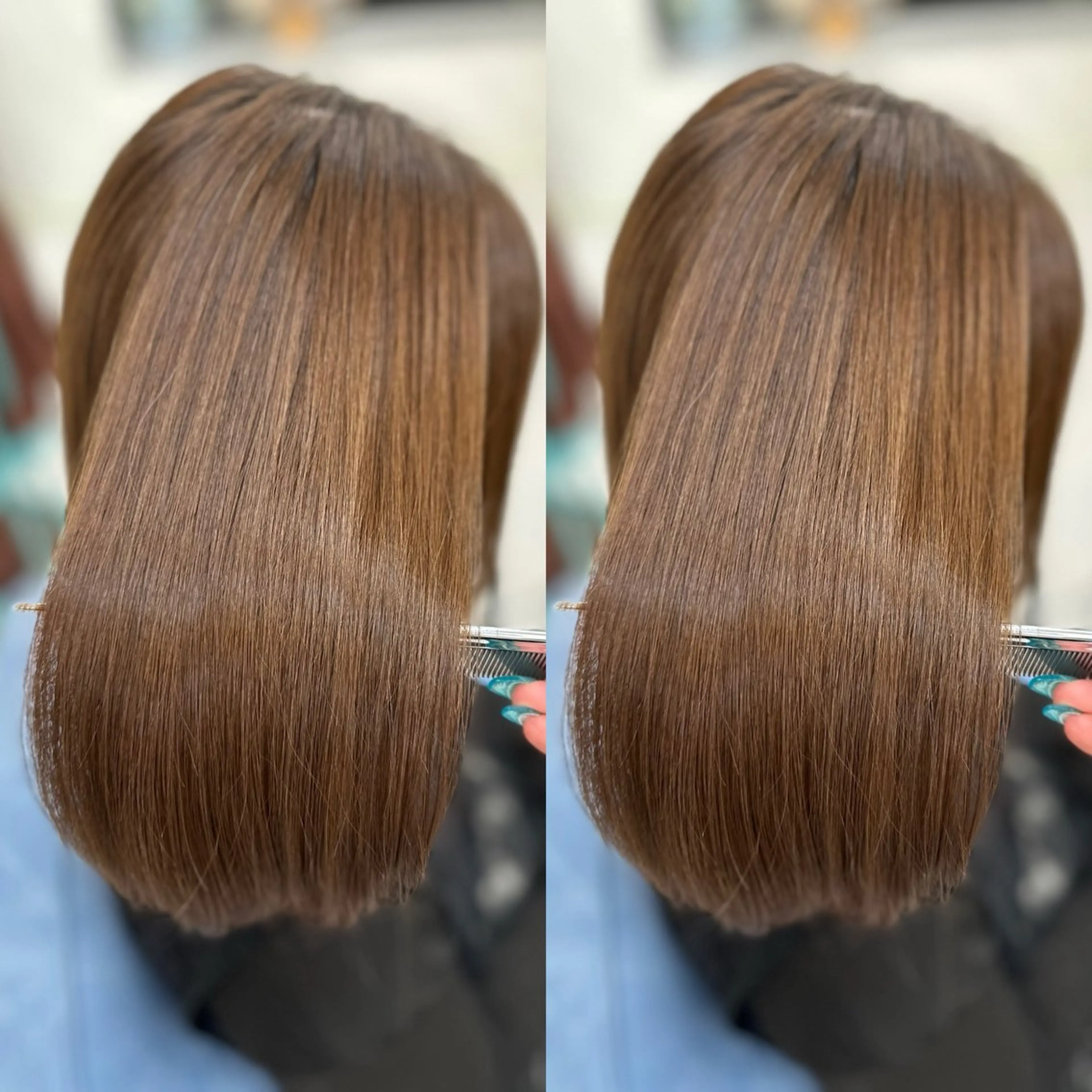 セミロング 縮毛矯正×ボブ💎 髪質改善/木下のヘアスタイル