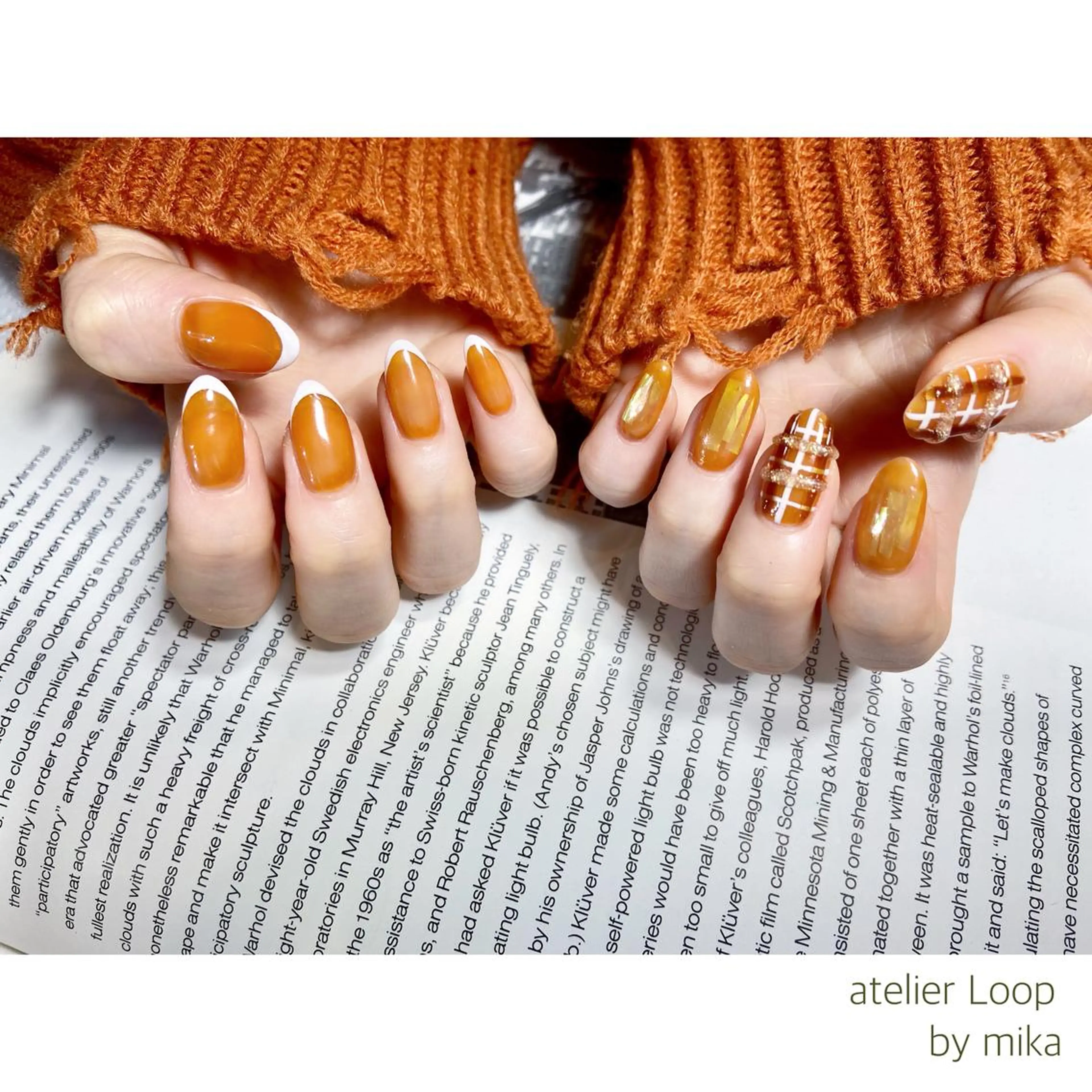 ネイル フレンチネイル ニュアンスネイル ハンドネイル atelier Loop♪MIKAのネイルデザイン