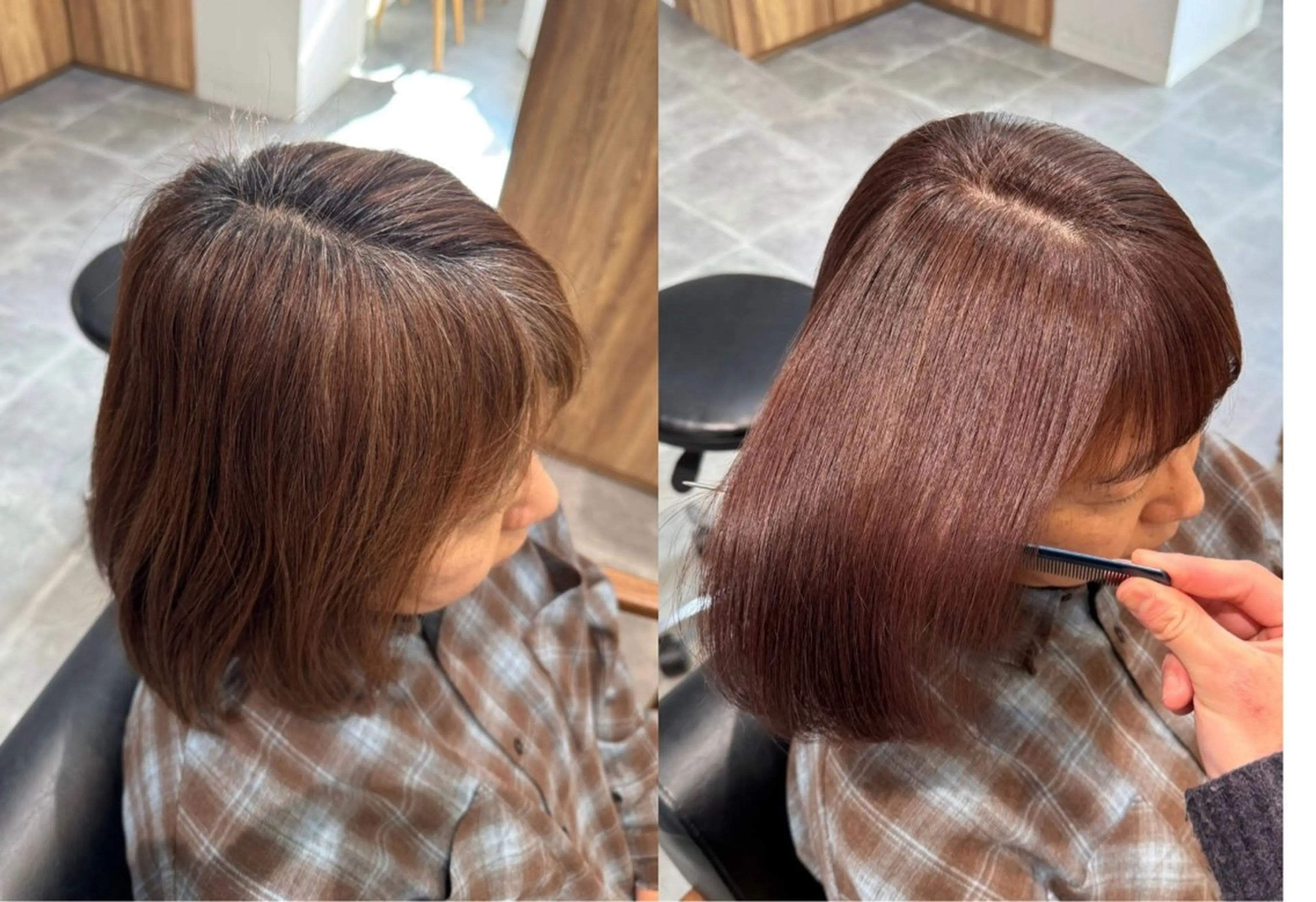 【大人世代大人気】カット+脱白髪染めカラー+うる艶コラーゲンの写真