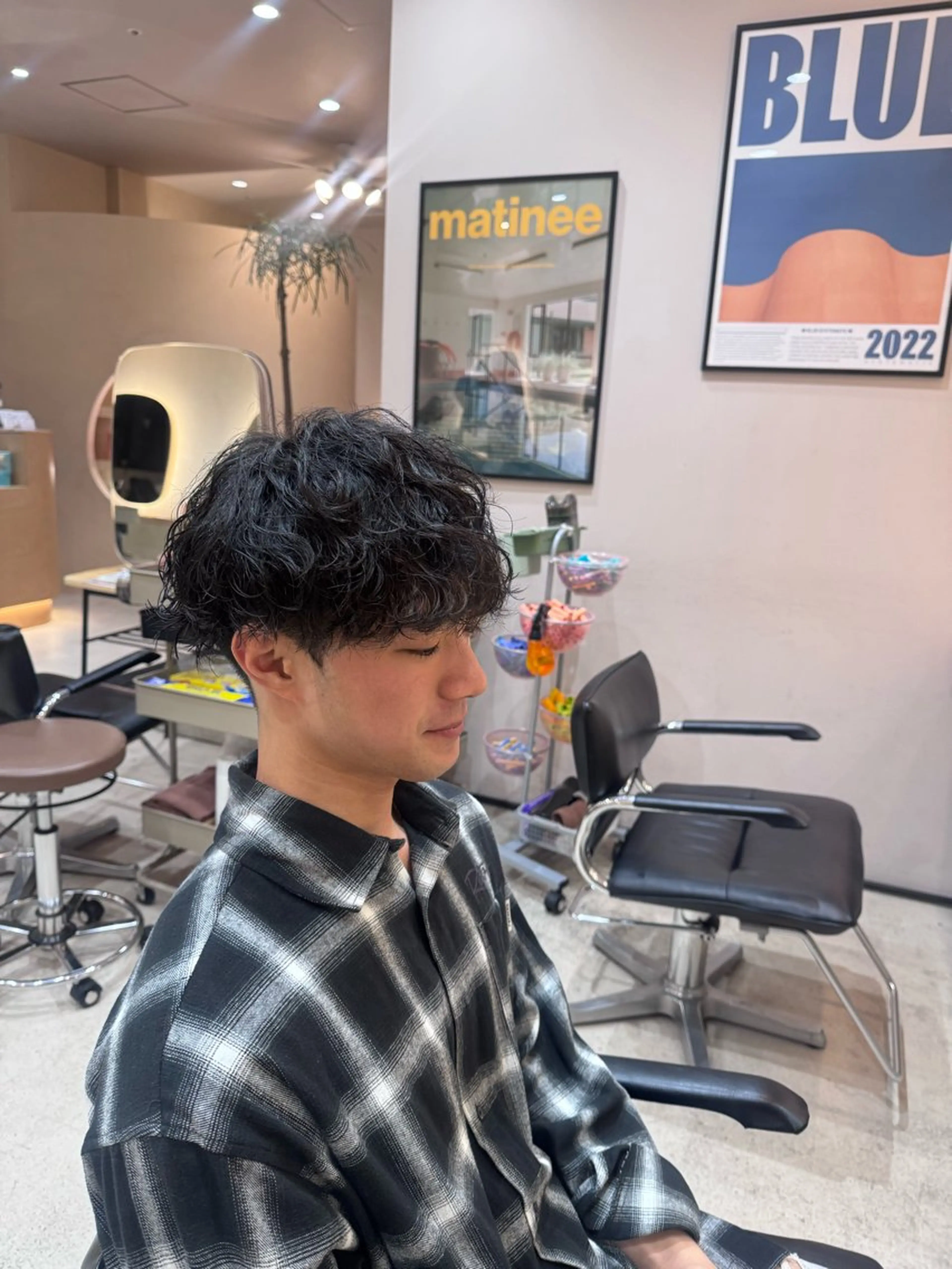 パーマ メンズ パーマ 吉松 ここみのヘアスタイル