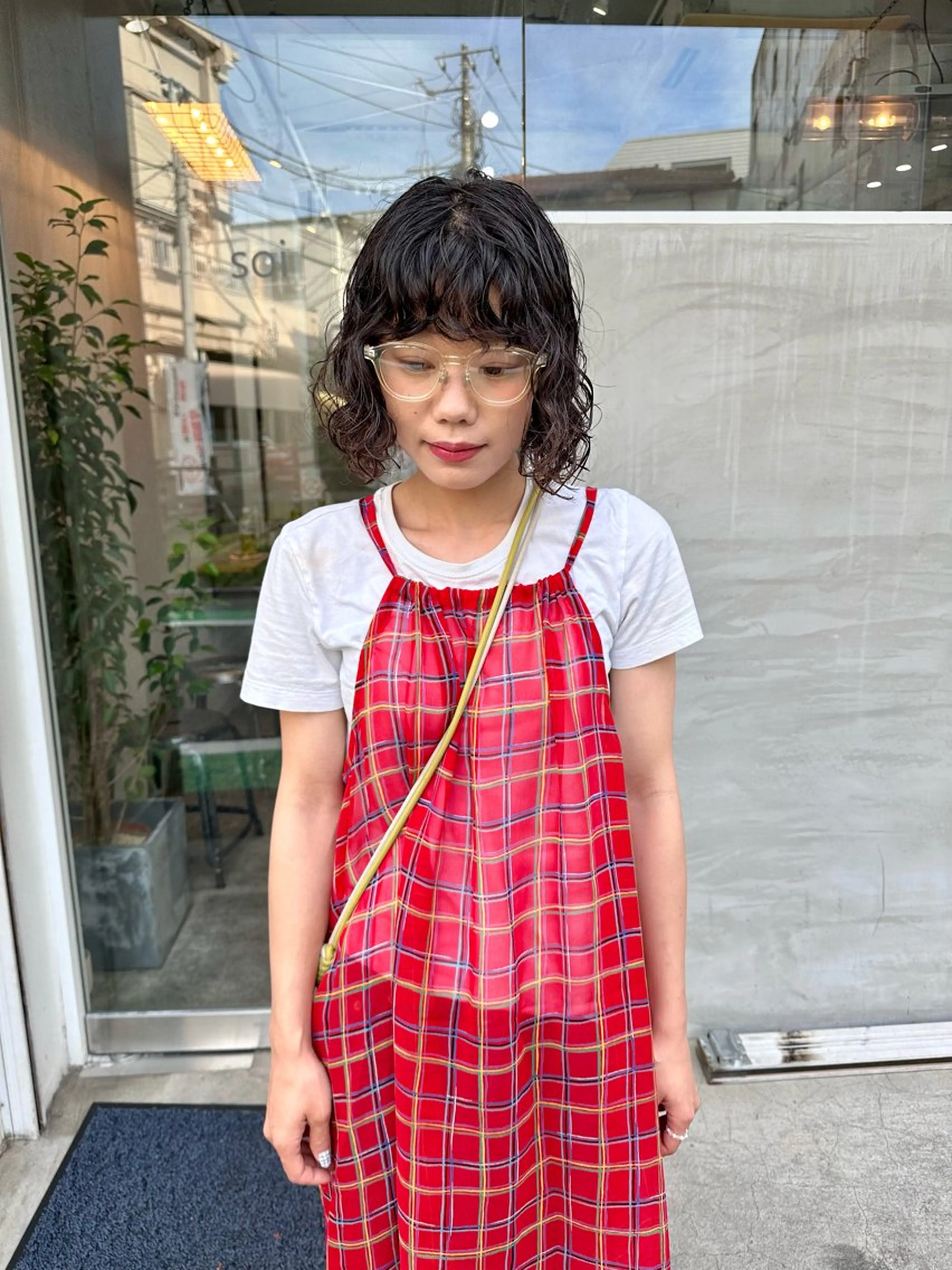 ショート カラー パーマ ボブ カット ヘアカラー パーマ トリートメント パーマ/透明感カラー /ボブ/吉田一生のヘアスタイル