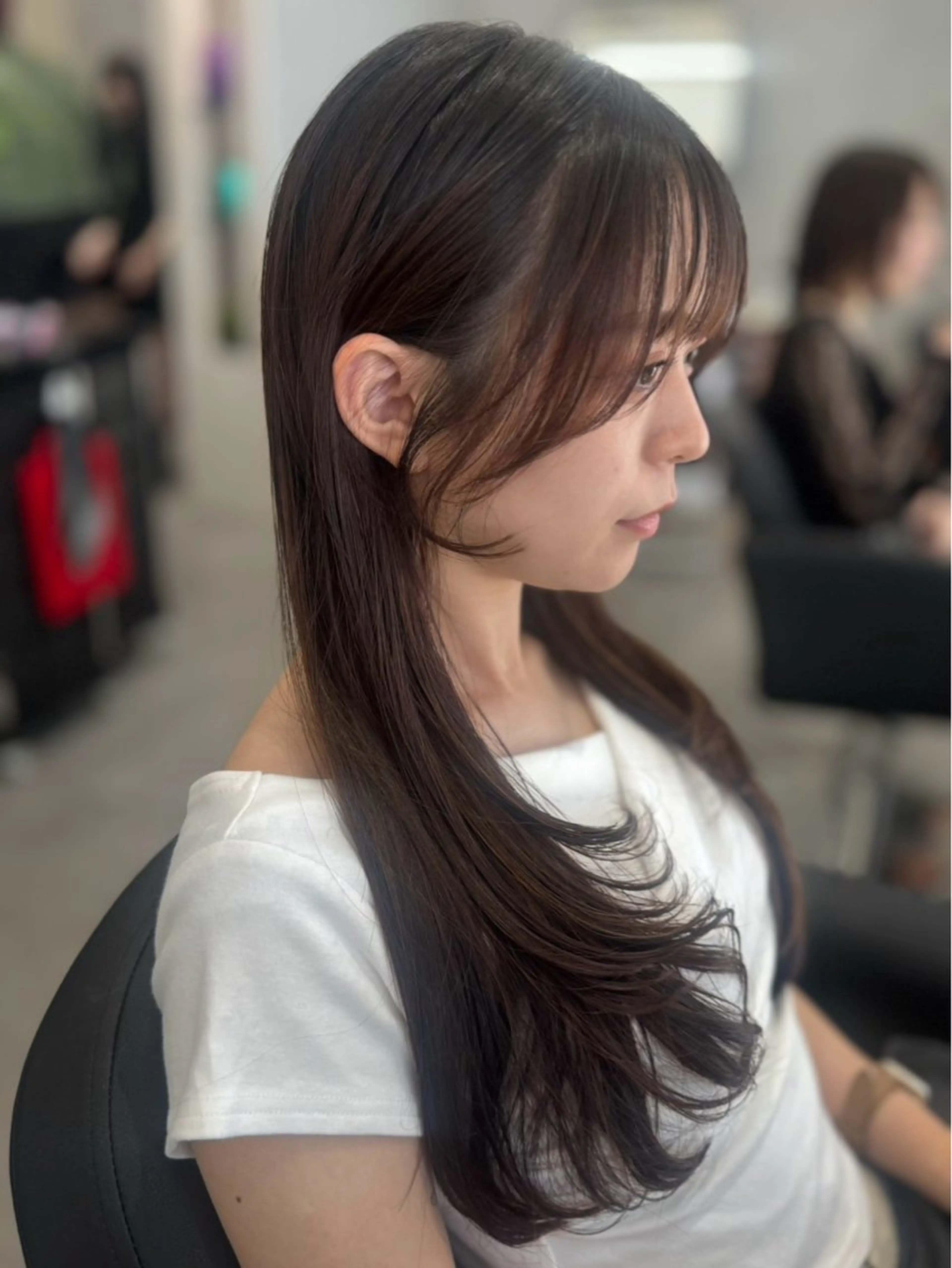 ロング カット ヘアカラー カットモデル募集 島崎　凌のヘアスタイル