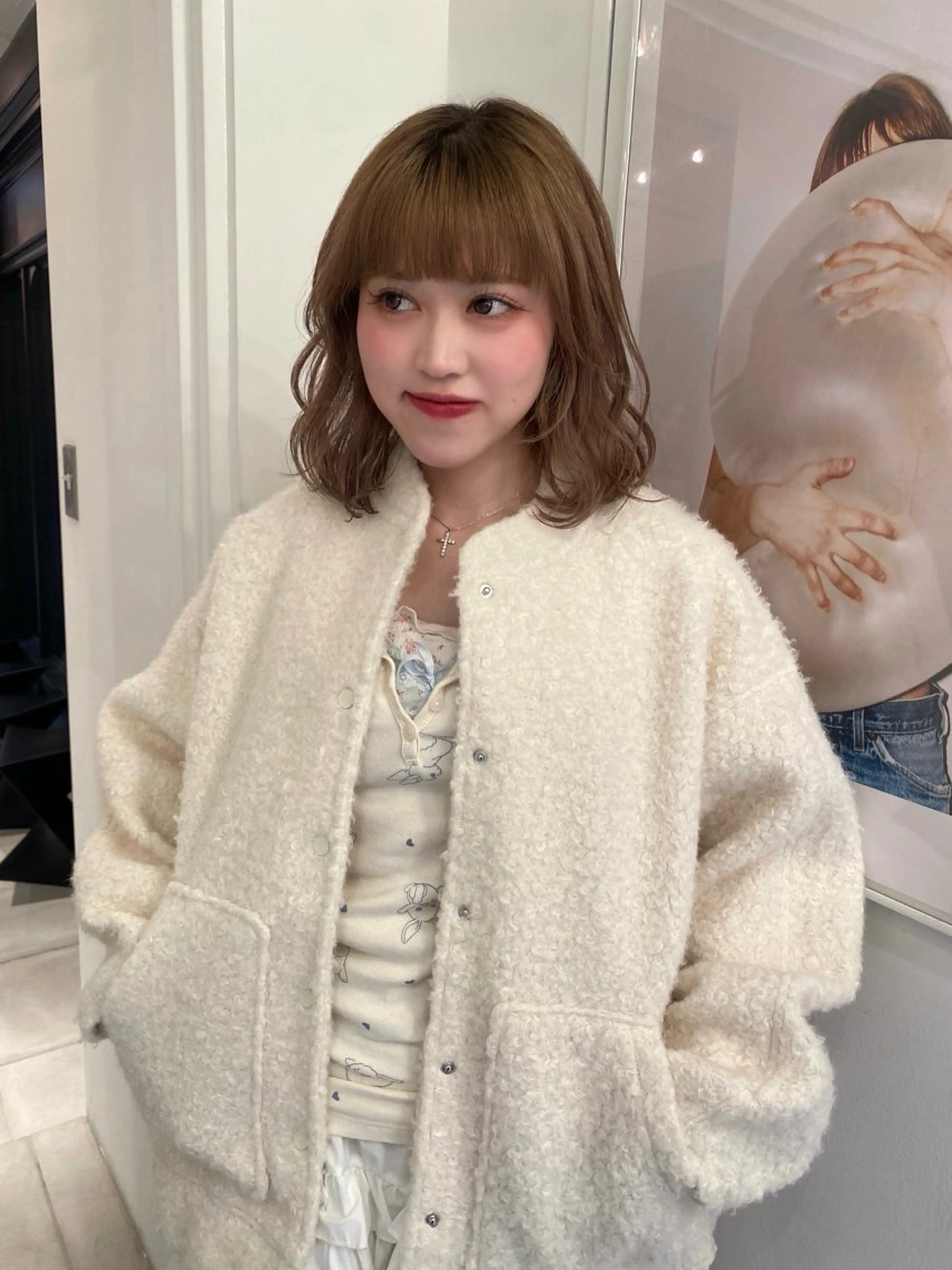 ミディアム カラー riria/ボブ /透明感カラー🎀のヘアスタイル