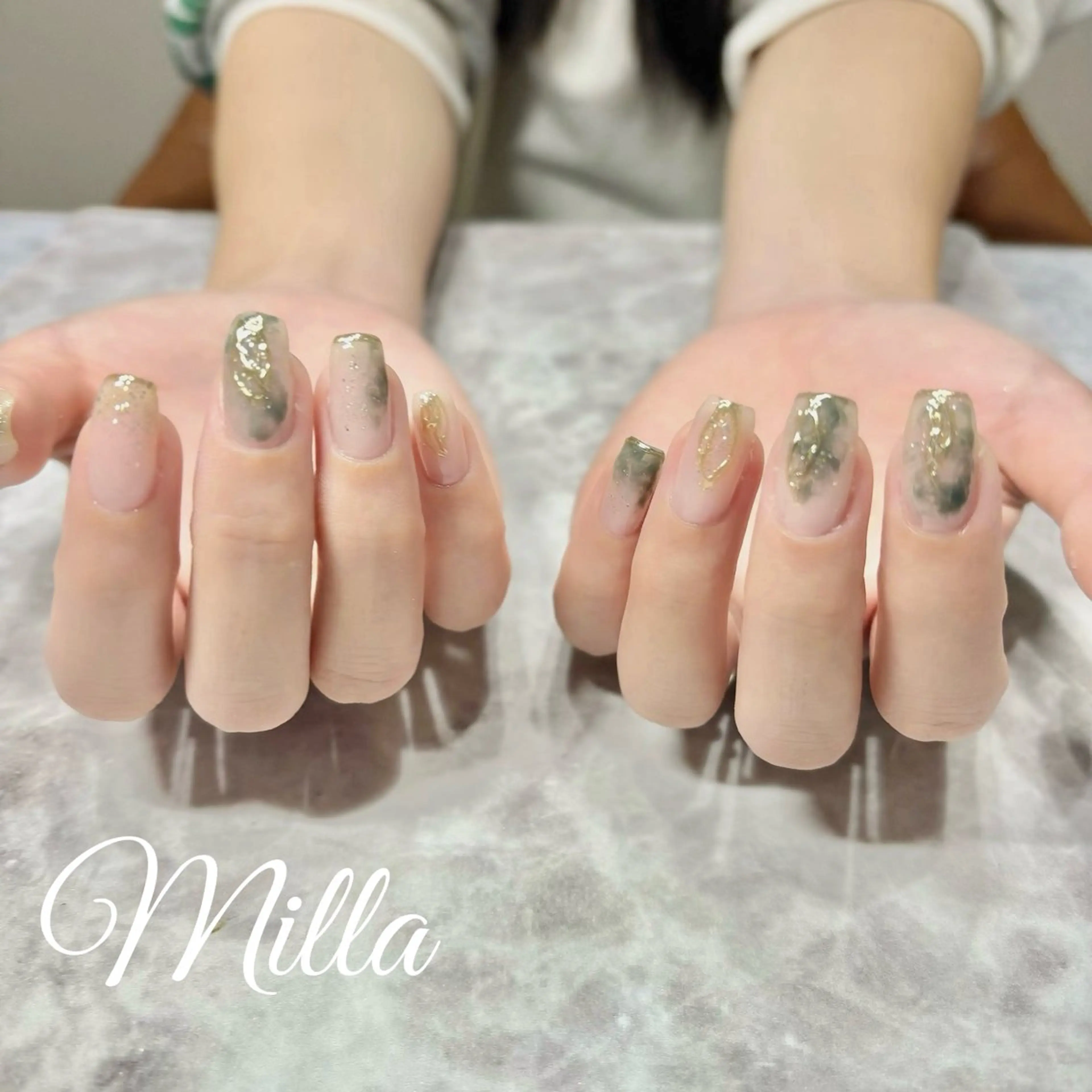 ネイル グリーン Nail Salon Milla / ミラのネイルデザイン