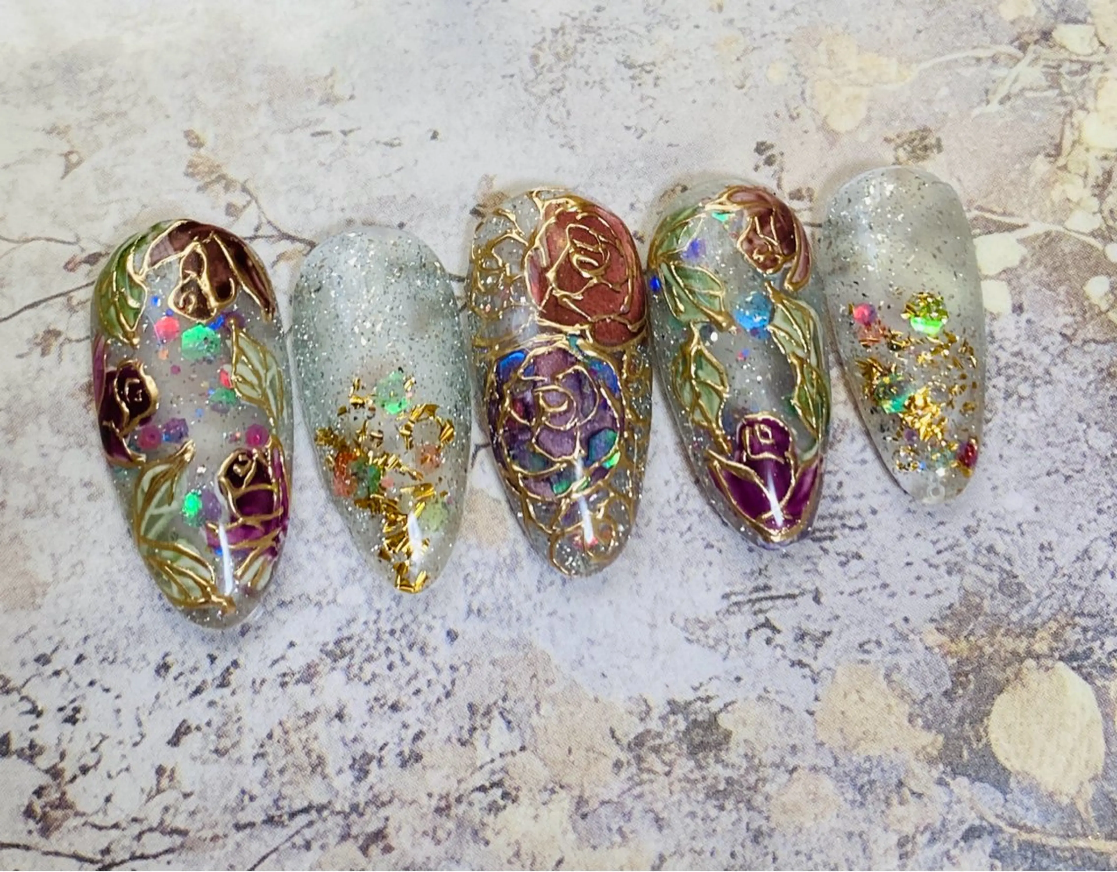 ネイル フラッシュネイル 自宅ネイルサロン ♦️nuance♦️のネイルデザイン