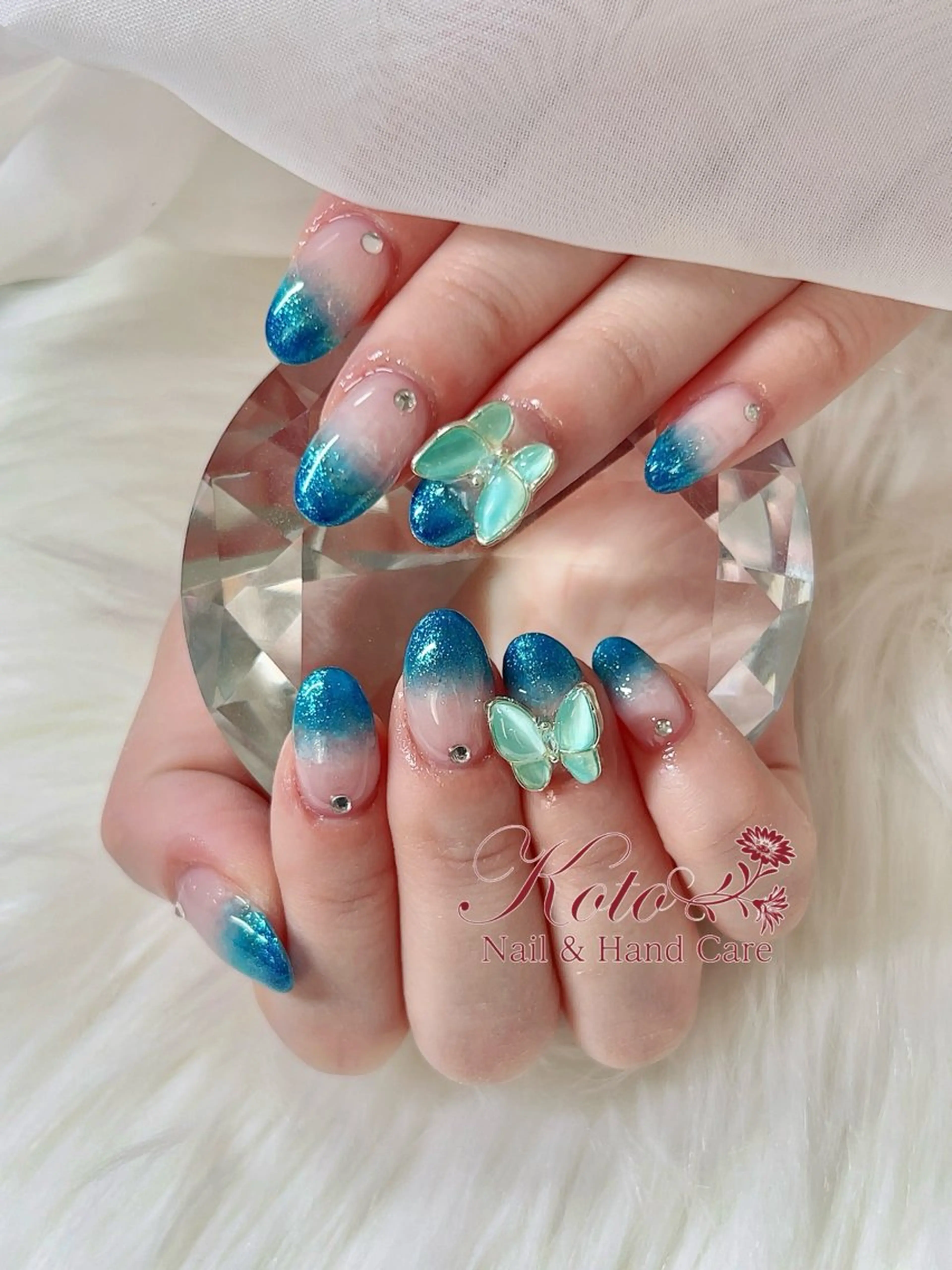 ネイル 長さ出し ジェルネイル 持ち込み ニュアンスネイル 赤色 ハンドネイル Nail Salon KOTOのネイルデザイン