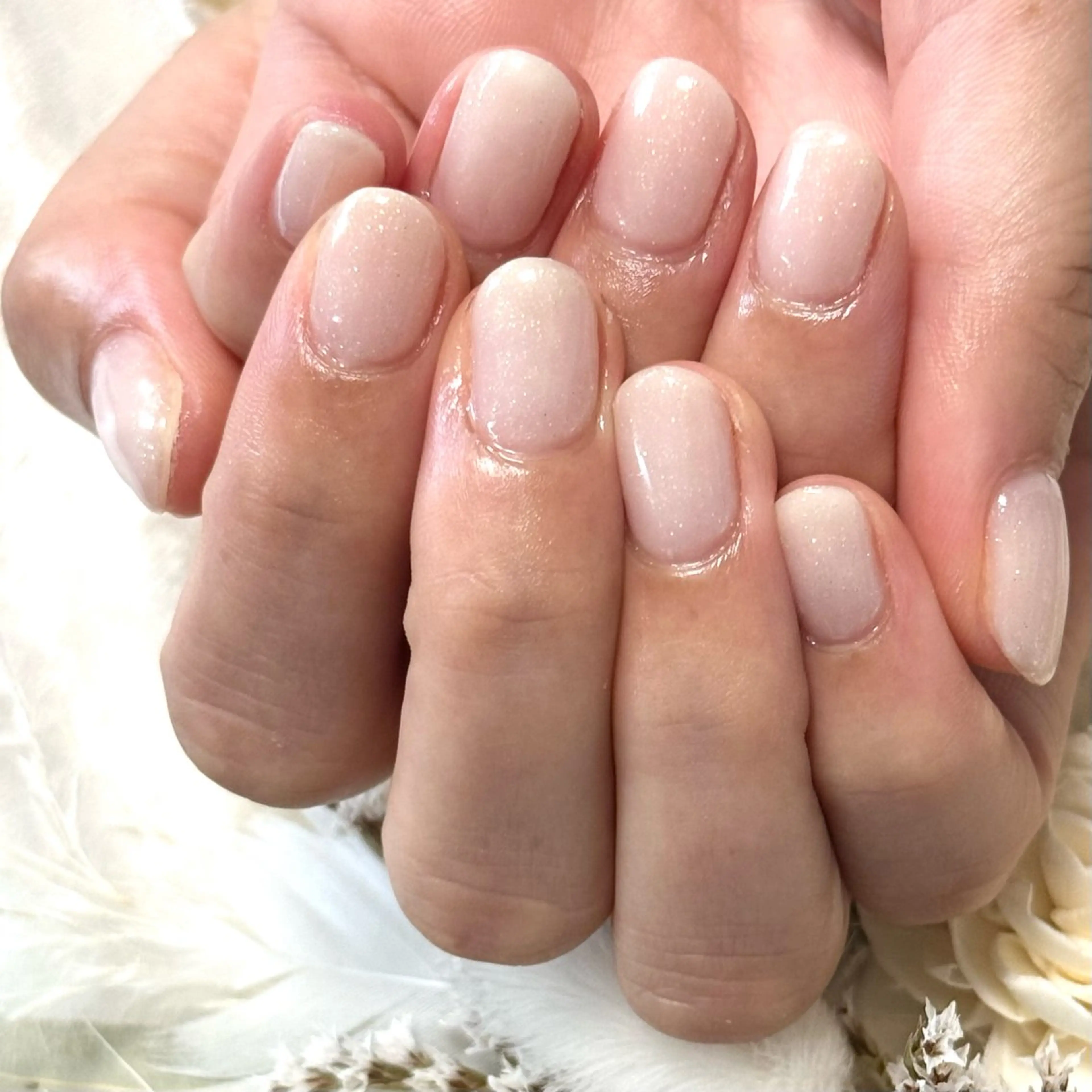 ネイル ラメ(グリッター) ワンカラーネイル ハンドネイル Hana_ Rieのネイルデザイン