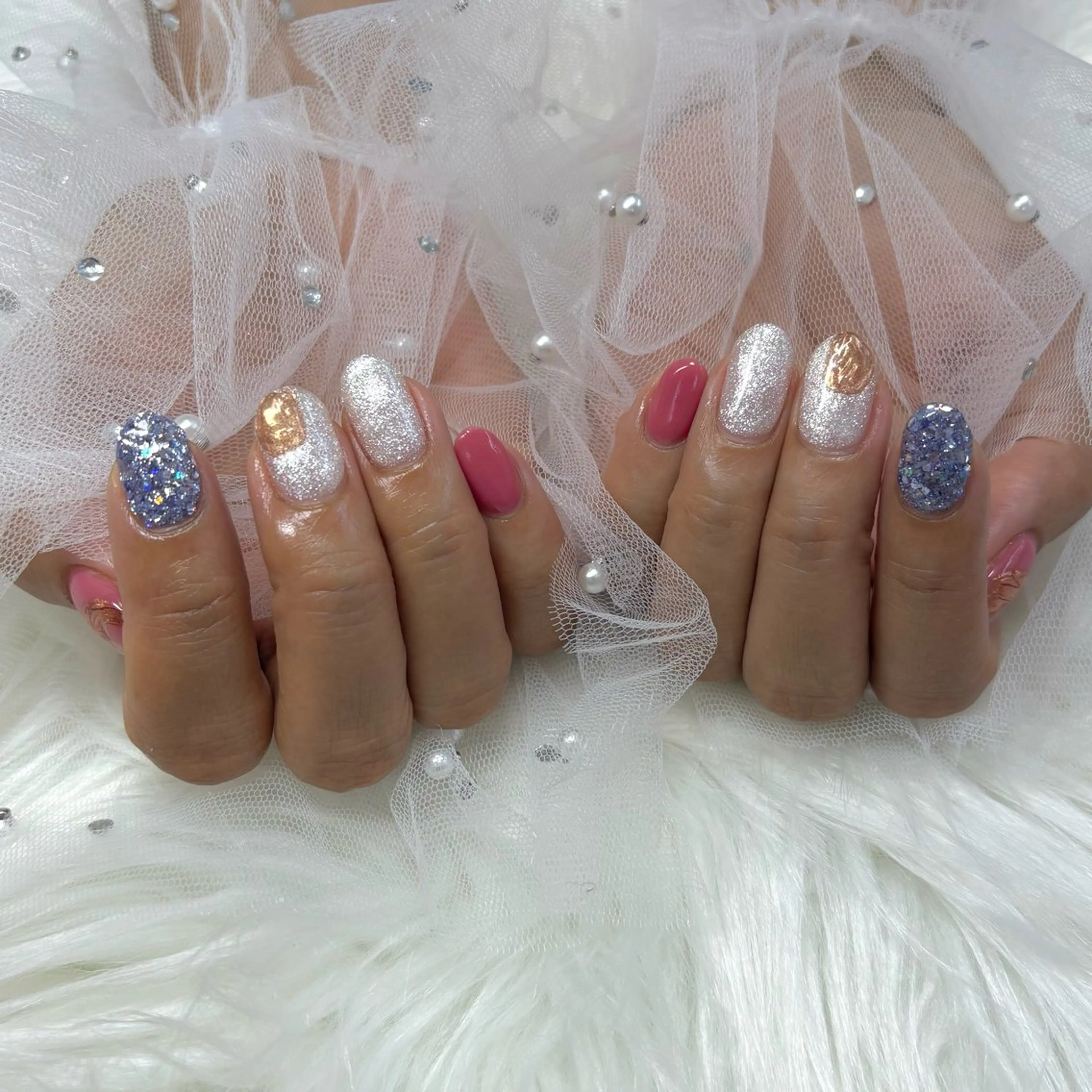 ネイル ミラーネイル ハンドネイル SHINE nail salonのネイルデザイン