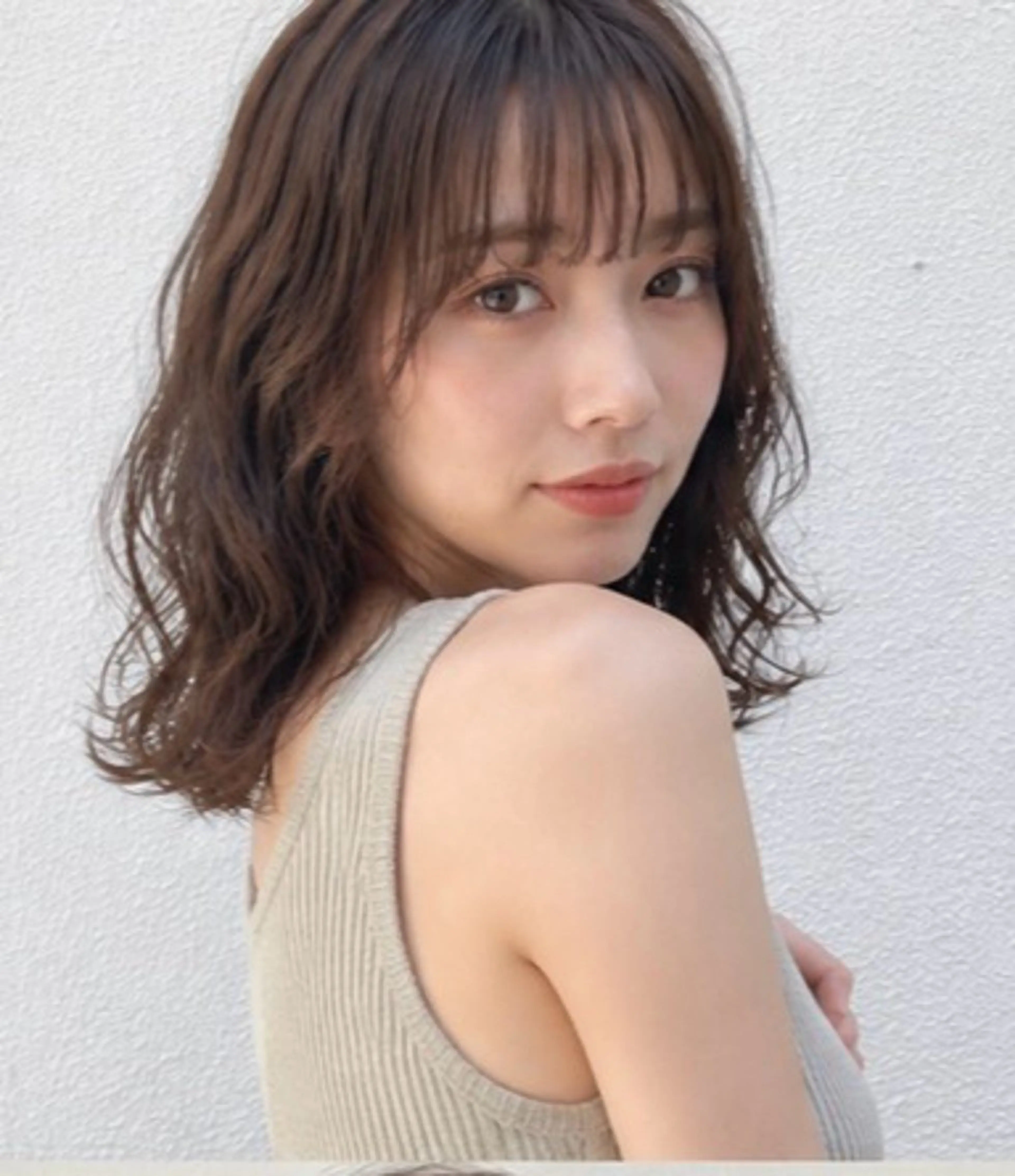ミディアム パーマ ミディアムパーマ パーマ/縮毛矯正 /かわいい/せき🫧のヘアスタイル