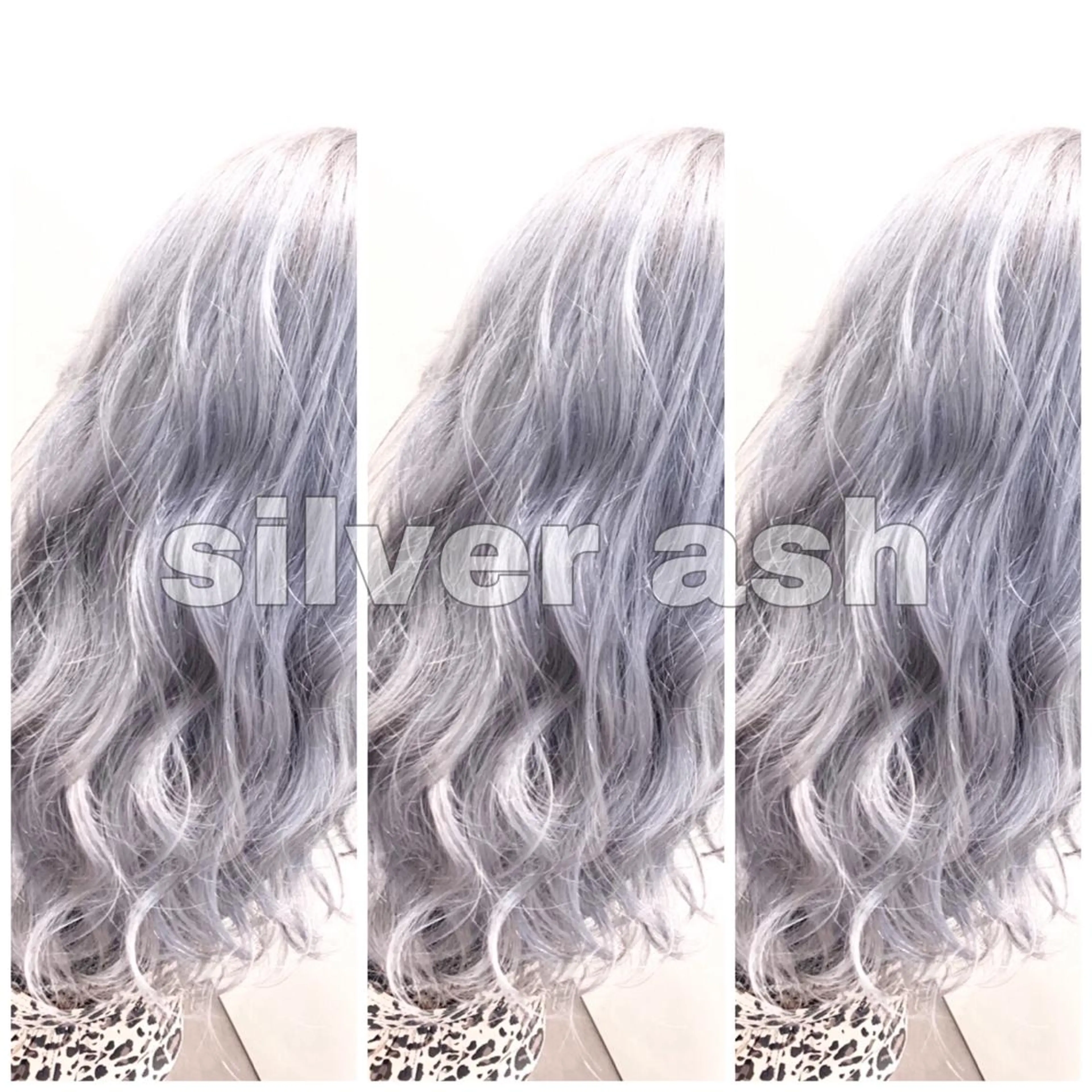 ロング カラー アッシュ シルバー シルバーアッシュ ヘアカラー トリートメント 💓シールエクステ ルミエールのヘアスタイル