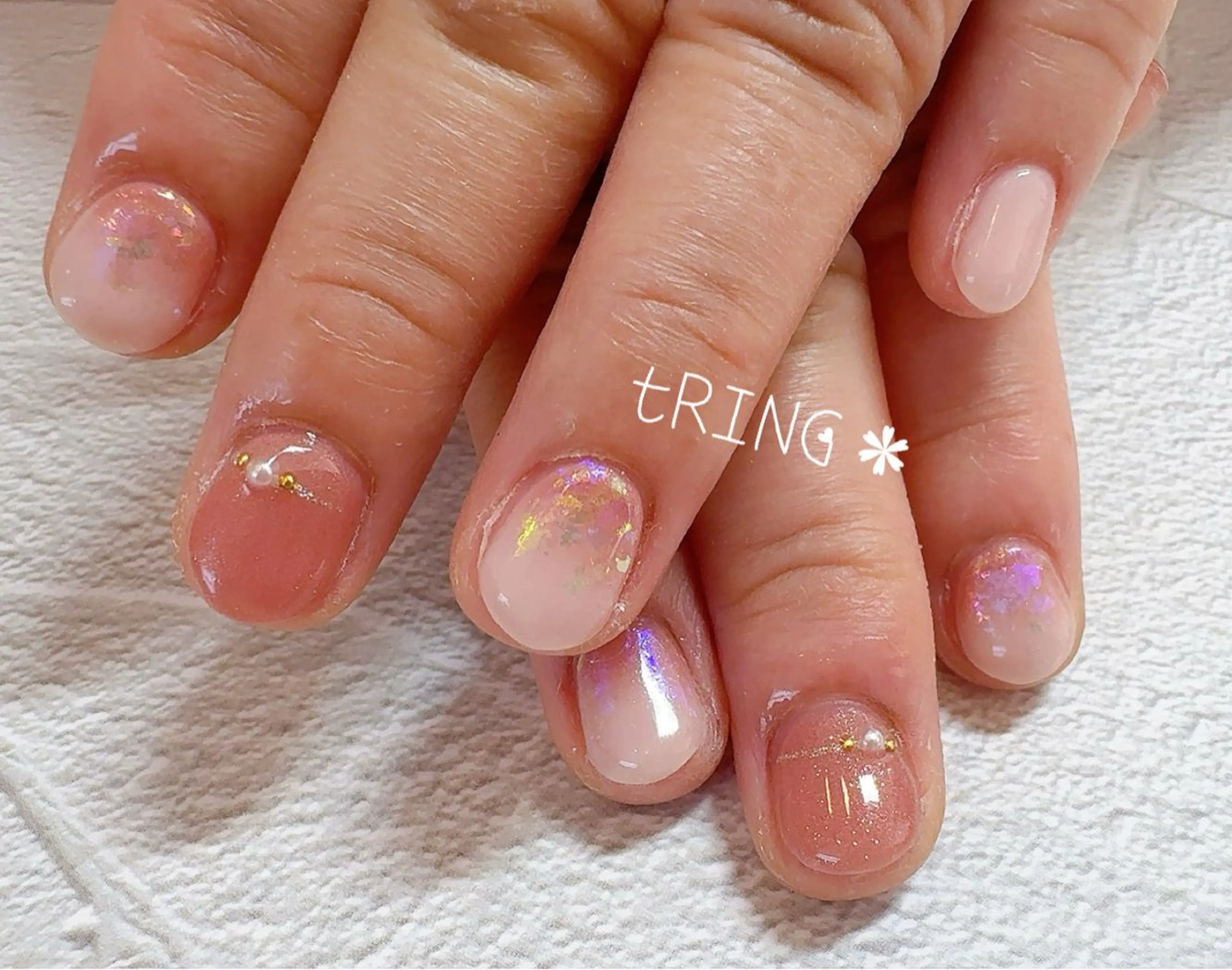 ネイル ハンドネイル tRING＊ しいの木台のネイルデザイン