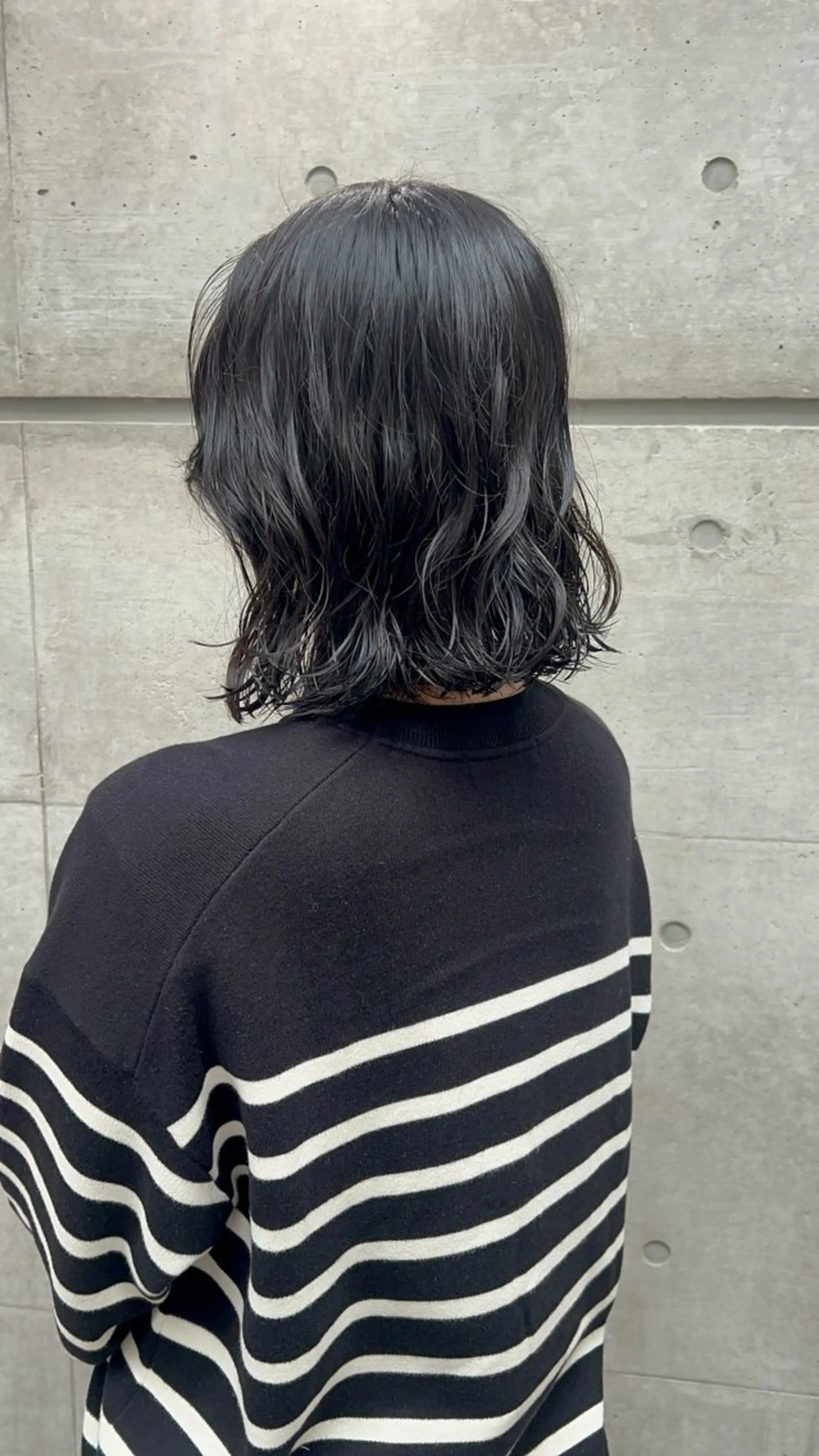 ミディアム コテ巻き風パーマ SHONOのヘアスタイル