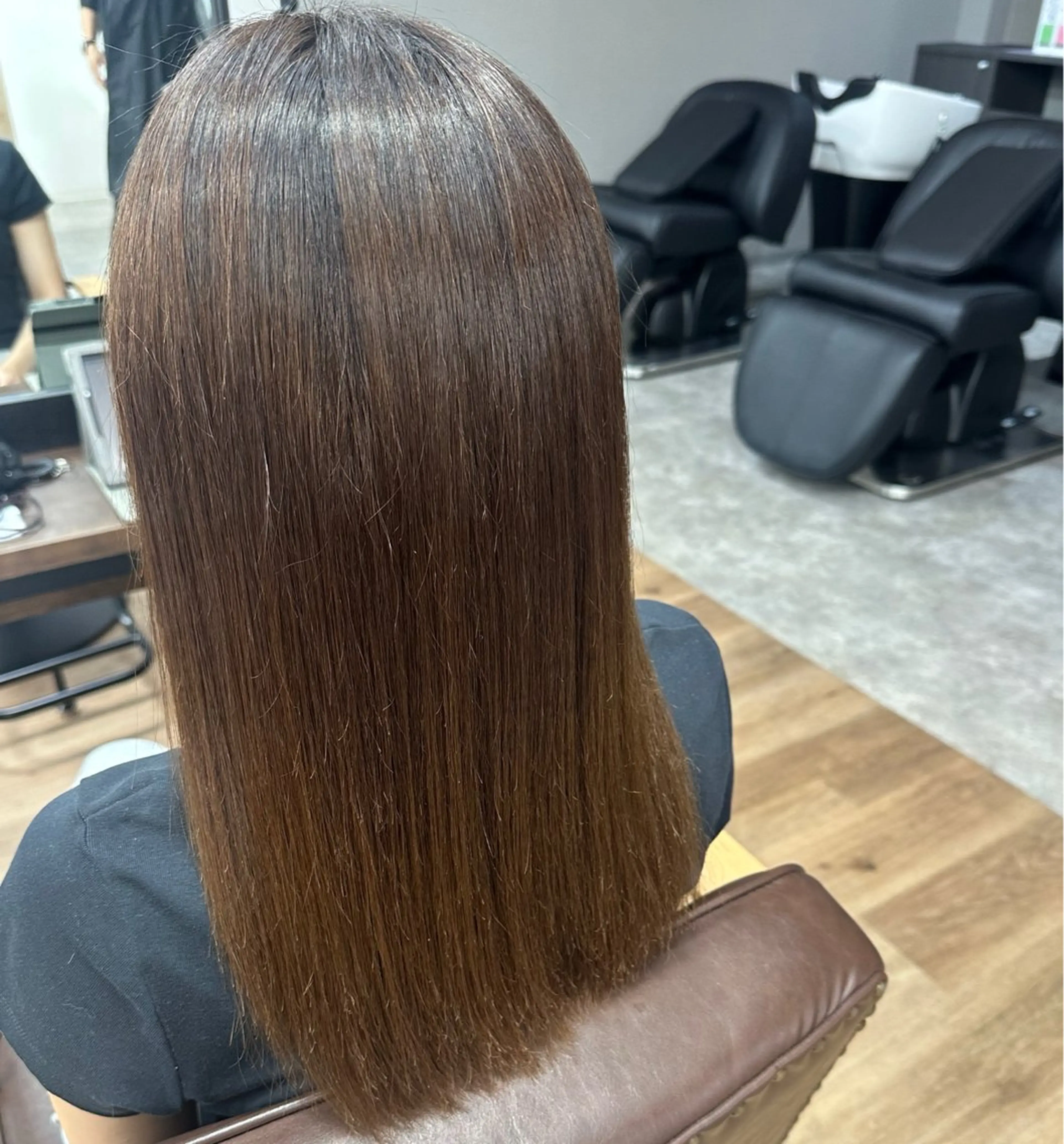 セミロング 縮毛矯正 トリートメント Azule なつめのヘアスタイル