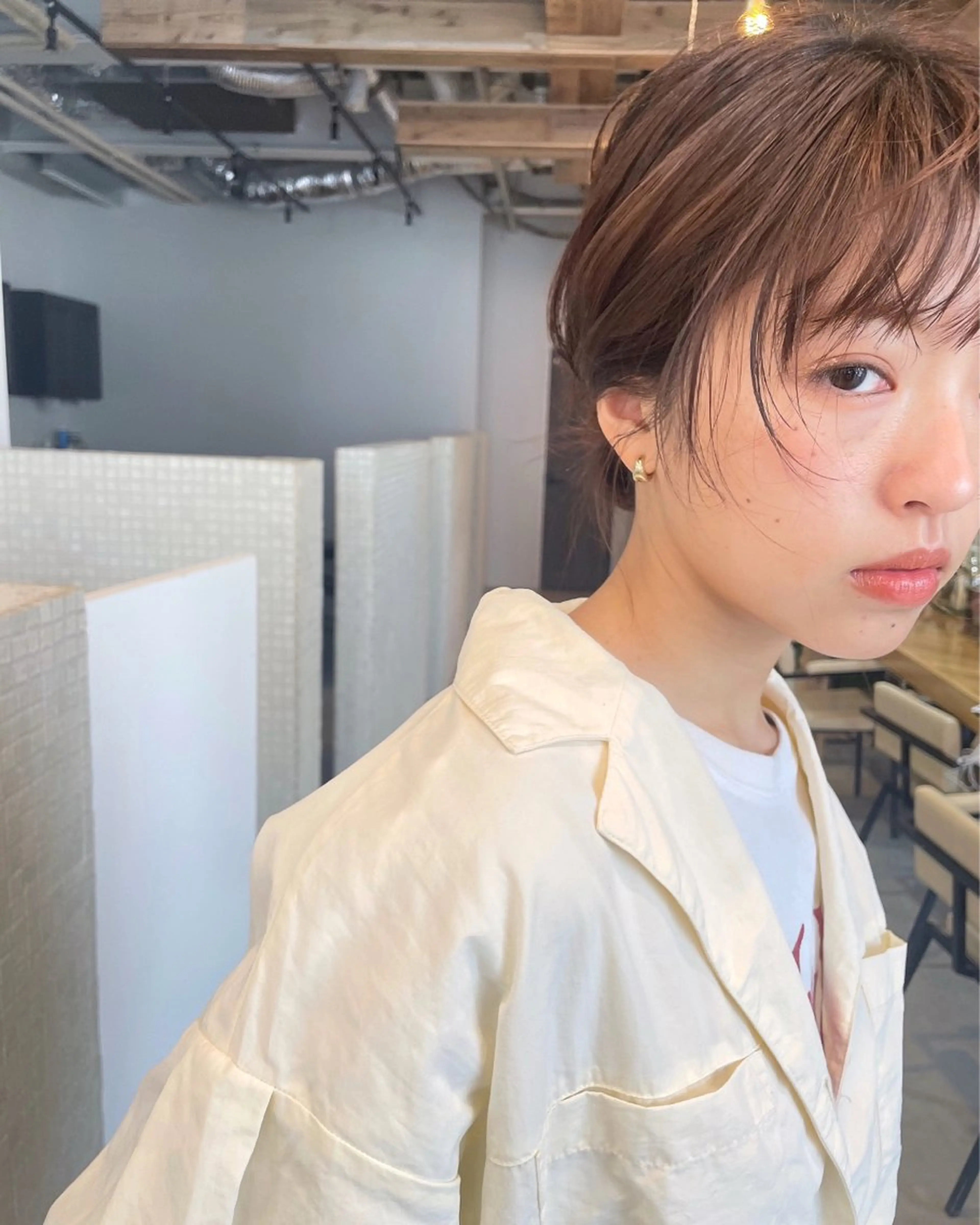 ミディアム カラー ベージュカラー ケアカラー トリートメント 無料カットモデル募集 / 涼 乃のヘアスタイル