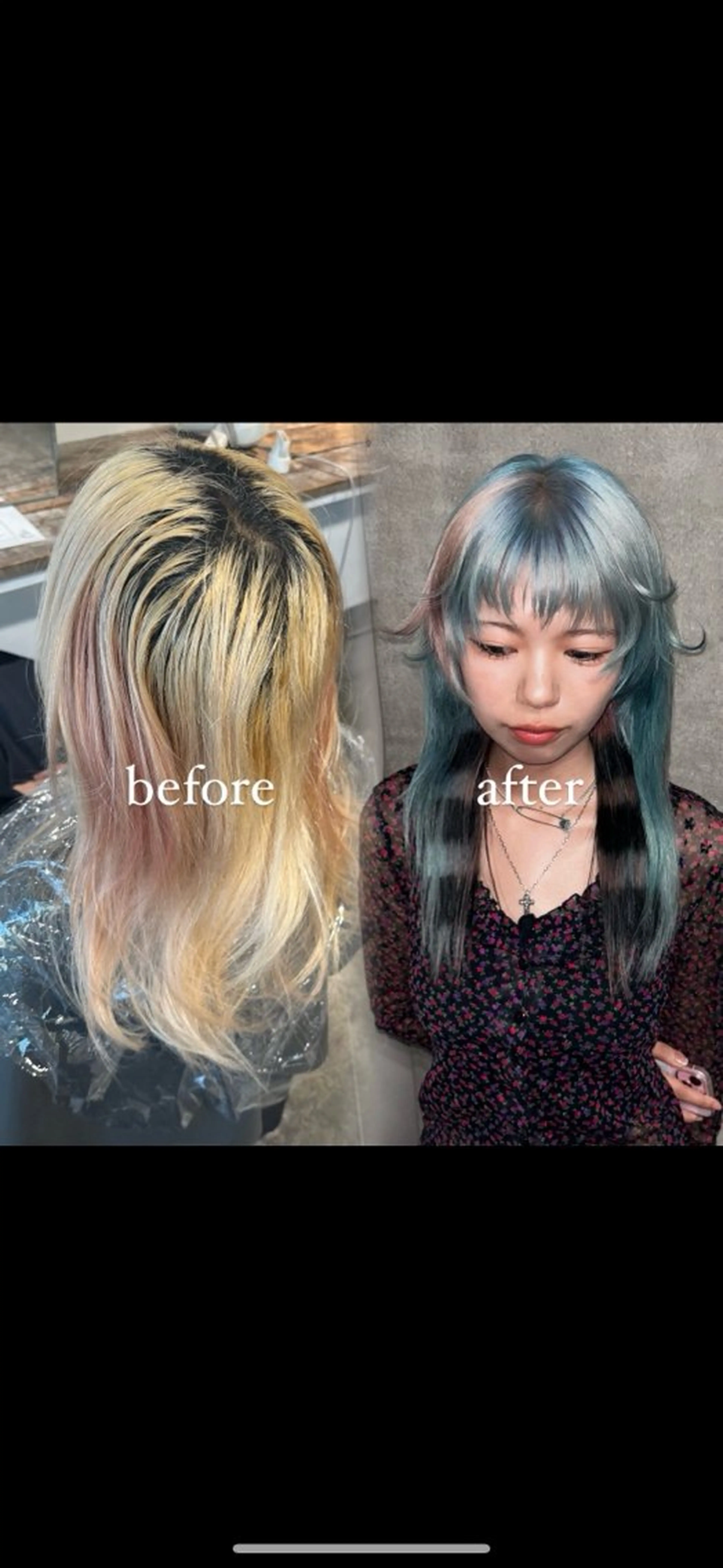 セミロング カラー 💫miyu💫デザ インカラー/アレンジのヘアスタイル