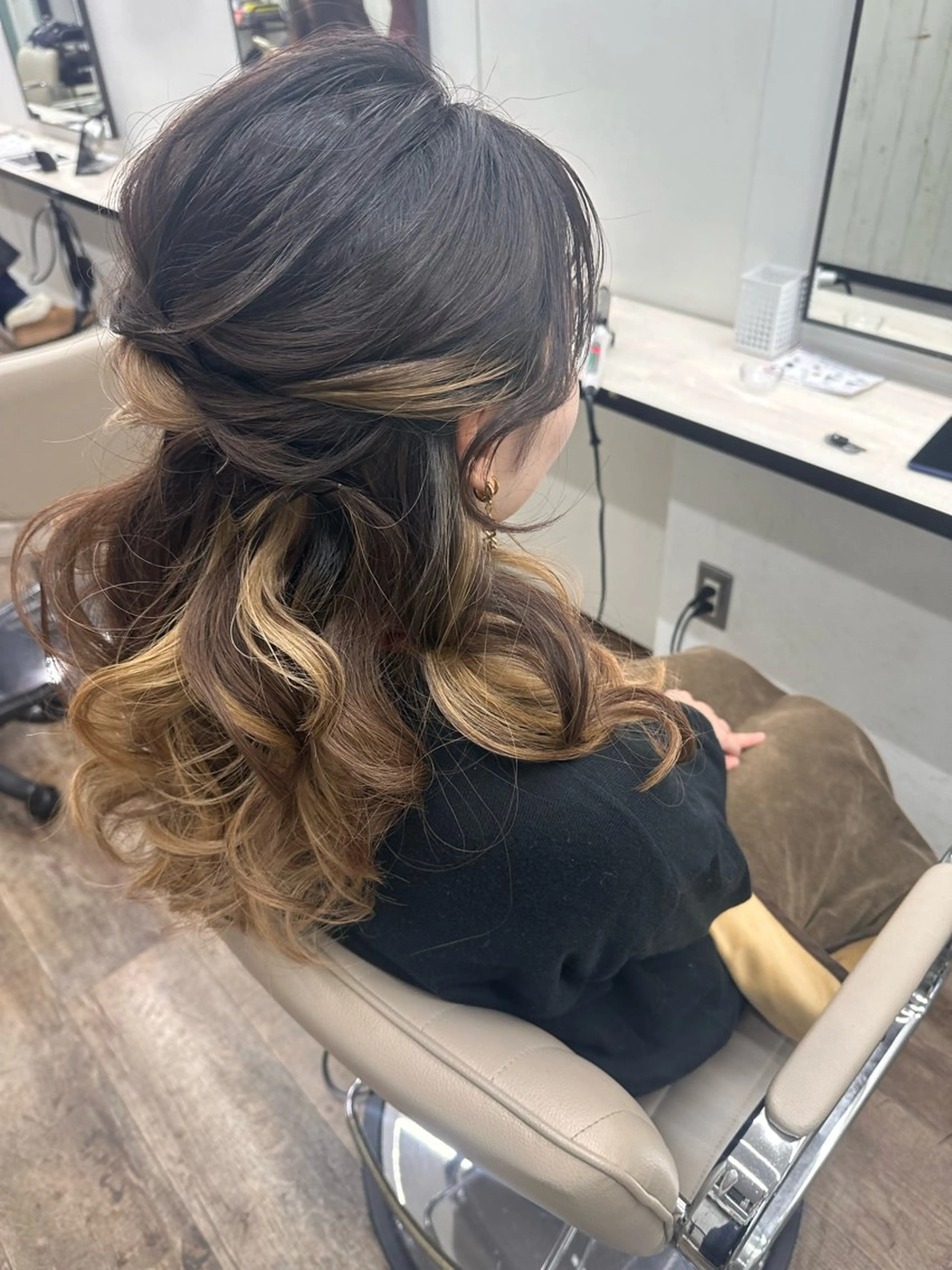 ヘアアレンジ ハーフアップ ヘアセット ⟡.·mamiya 縮毛矯正/ヘアセットのヘアスタイル