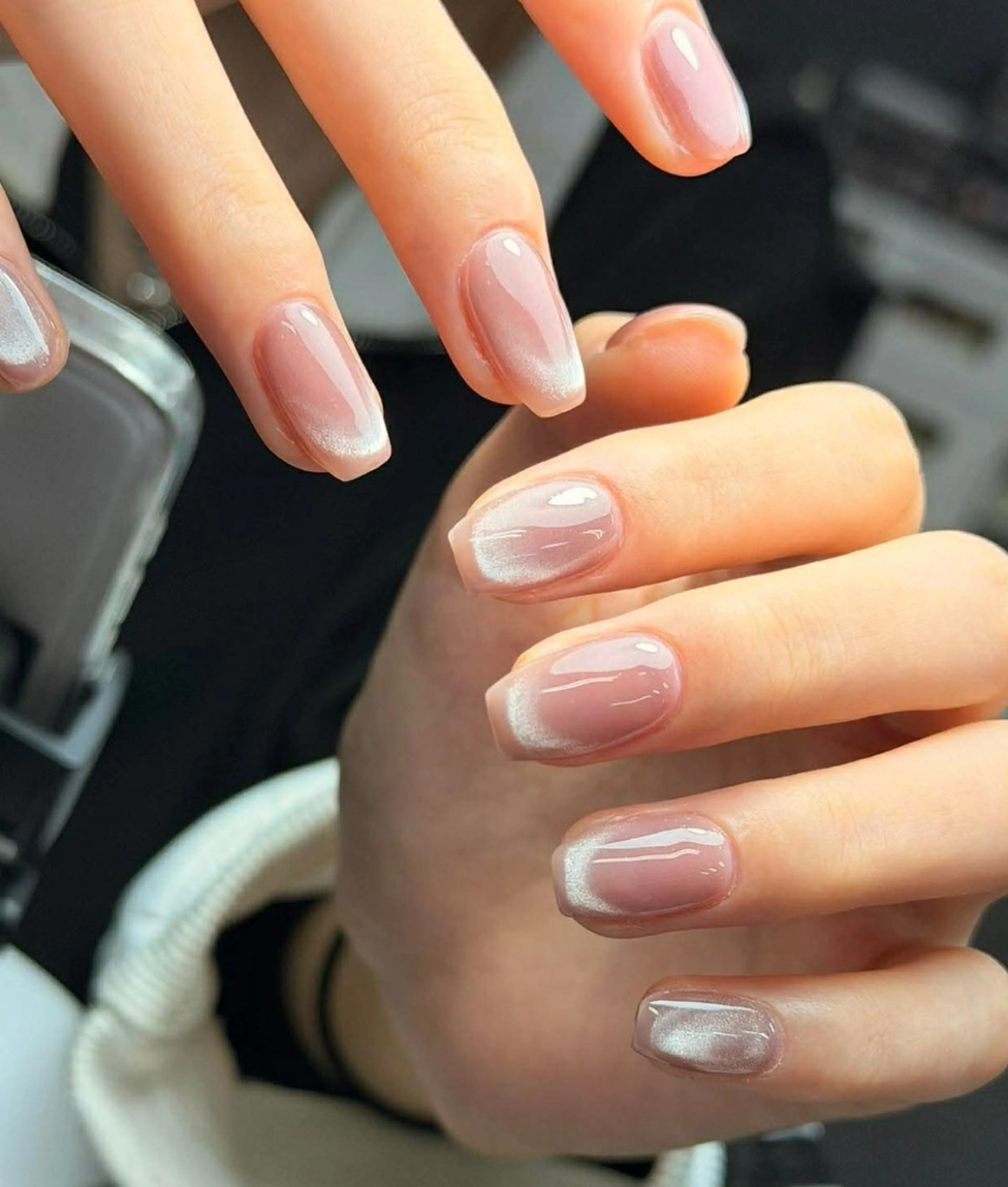 ネイル 韓国ネイル 持ち込み ニュアンスネイル ネイルチップ ハンドネイル Tini ANA.CHUOのネイルデザイン